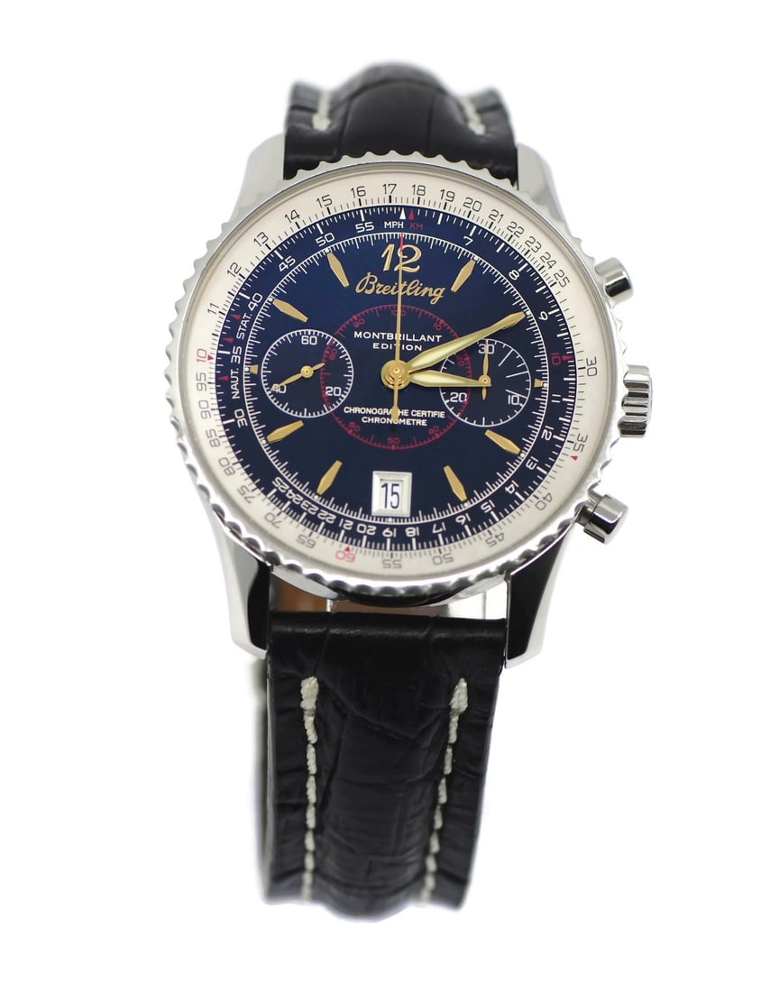 Breitling Navitimer Montbrilliant A48330 Stainless Steel Watch with Box and Papers: Breitling Navitimer Montbrilliant A48330 Stainless Steel Watch with Box and Papers Discover the timeless elegance of the Breitling Navitimer Montbrilliant, a luxurious wristwatch that combines sophist