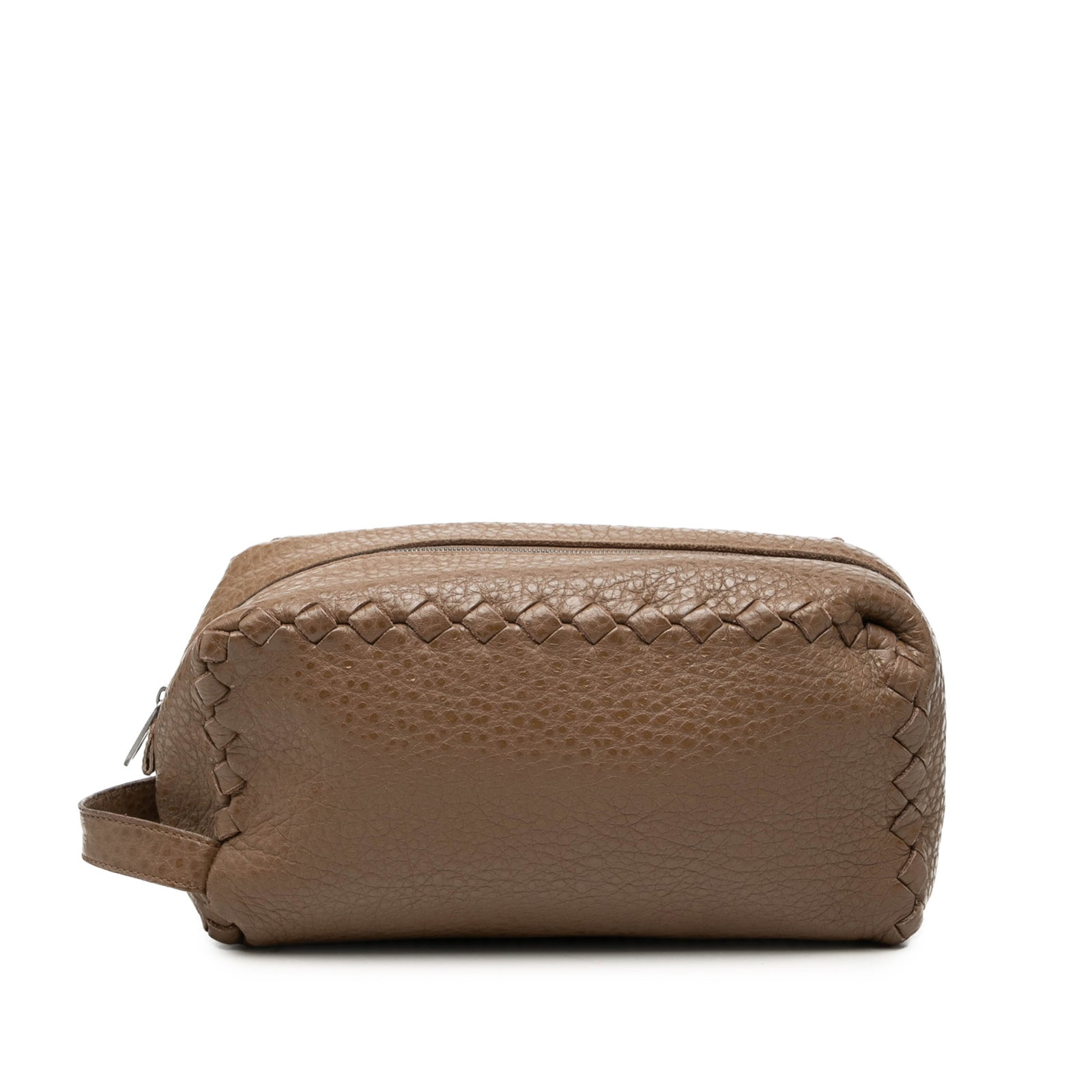 Bottega Veneta Cervo Leather Toiletry Pouch with Intrecciato Trim (1 of 6)