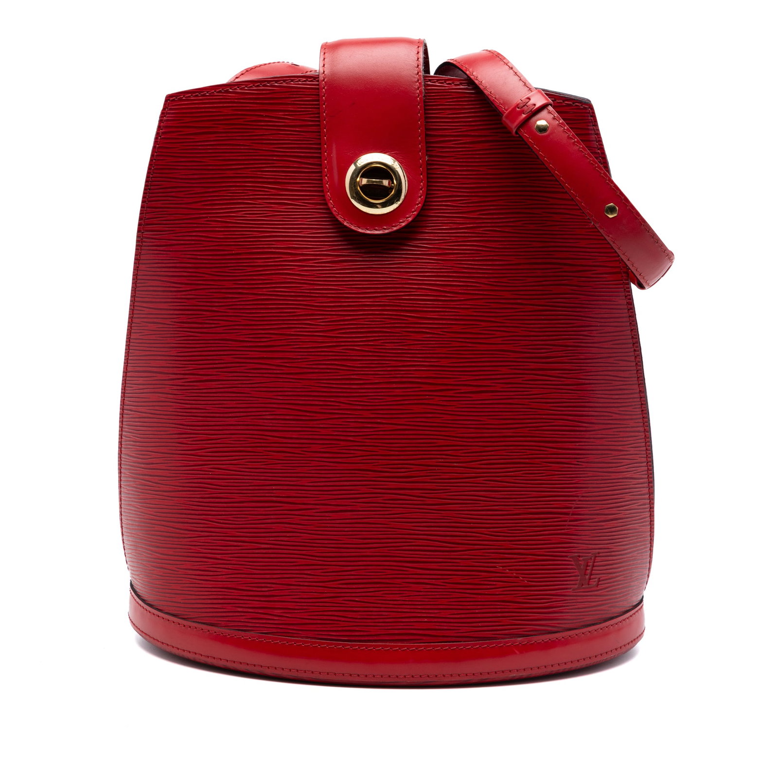 Louis Vuitton Cluny Red Epi Leather Shoulder Bag: Louis Vuitton Cluny Red Epi Leather Shoulder Bag Louis Vuitton Epi Cluny shoulder bag crafted in red Epi leather. It features an adjustable flat leather shoulder strap, a top strap with twist-lock clo