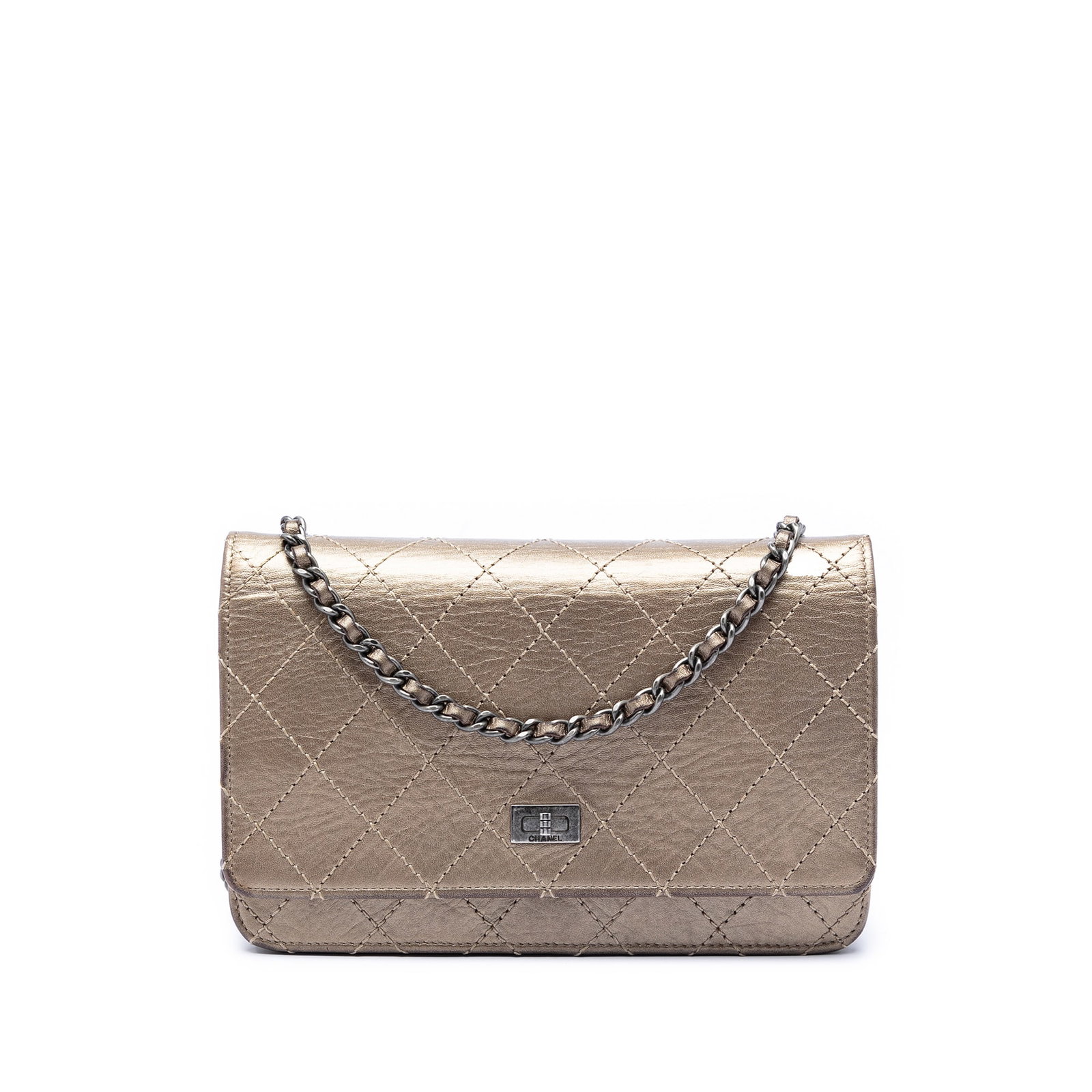 Chanel Reissue 2.55 Metallic Calfskin Wallet on Chain (1 of 7)