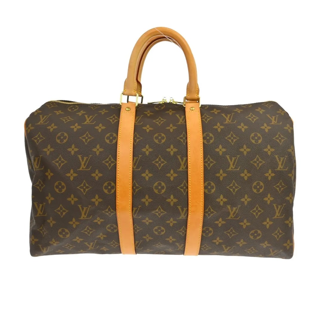 Louis Vuitton Keepall Monogram Canvas Travel Bag: Louis Vuitton Keepall Monogram Canvas Travel Bag This Louis Vuitton Keepall Bag features the iconic Monogram canvas in brown. Designed for unisex use, it offers a spacious interior and durable canvas 