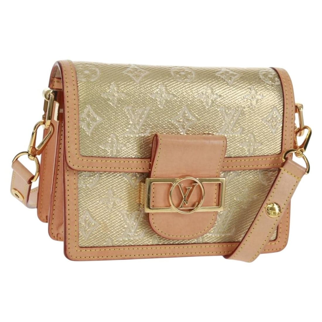 Louis Vuitton Dauphine Mini Shoulder Bag Monogram Canvas Gold M22826 (1 of 18)
