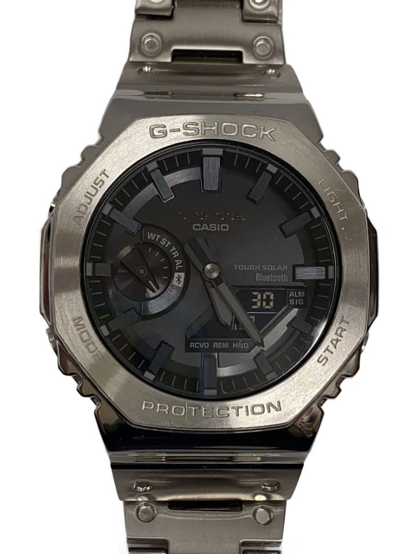 CASIO GM-B2100D-1AJF Stainless Steel G-Shock Men's Wristwatch: CASIO GM-B2100D-1AJF Stainless Steel G-Shock Men's Wristwatch This CASIO G-SHOCK Full Metal Casioak Solar GM-B2100D-1AJF is a men's wristwatch crafted in Japan. Featuring a robust stainless steel cons