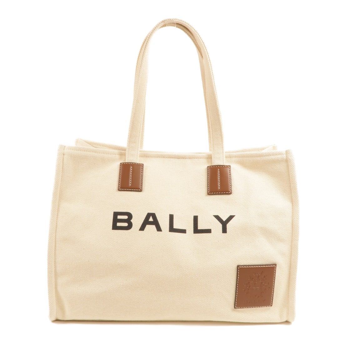 BALLY Beige Canvas Tote Shoulder Bag Unisex: BALLY Beige Canvas Tote Shoulder Bag Unisex BALLY tote bag shoulder bag in beige and white canvas. This unisex regular-size bag features a magnetic pocket and comes with storage bags. Condition is lis