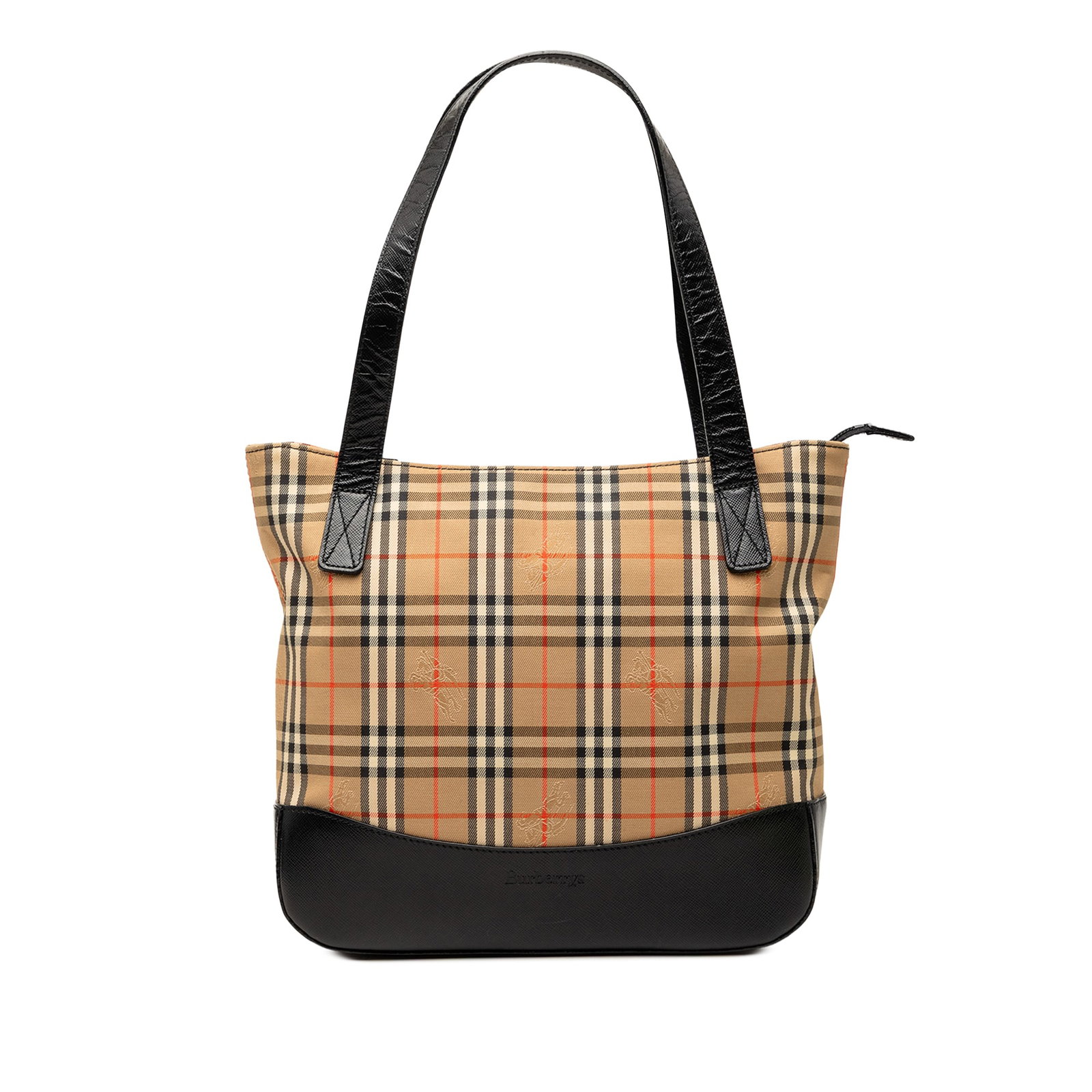 Burberry Haymarket Check Beige Canvas Tote Bag (1 of 6)