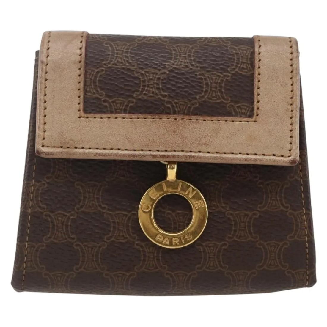Celine Vintage Macadam Brown Canvas Leather Shoulder Bag: Celine Vintage Macadam Brown Canvas Leather Shoulder Bag This Celine Vintage Macadam Shoulder Bag is crafted from canvas with leather trim in a classic brown color. Designed for women, it features a s