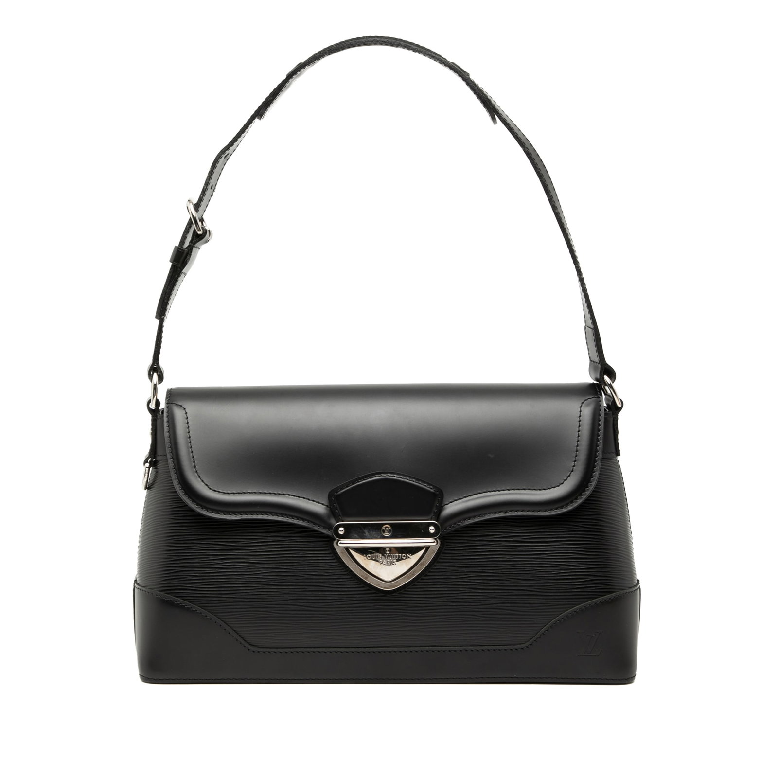Louis Vuitton Epi Leather Bagatelle PM Black Shoulder Bag France: Louis Vuitton Epi Leather Bagatelle PM Black Shoulder Bag France The Louis Vuitton Epi Bagatelle PM is crafted from black epi leather and features an adjustable flat leather strap and a front flap wit
