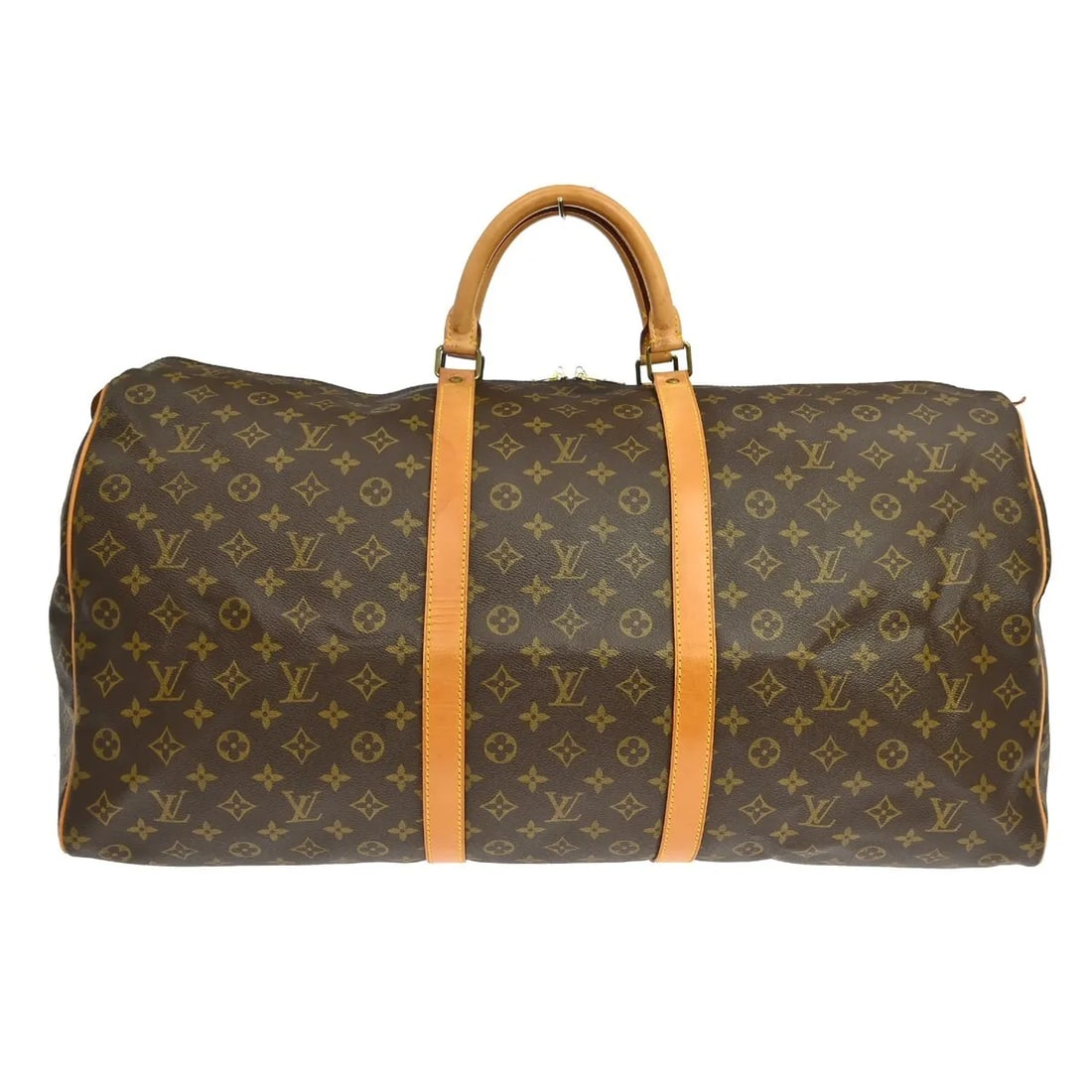 Louis Vuitton Keepall Travel Bag Monogram Canvas Brown: Louis Vuitton Keepall Travel Bag Monogram Canvas Brown Louis Vuitton Keepall in brown monogram canvas, designed for unisex use. Made in France, this travel bag features the classic monogram look and r