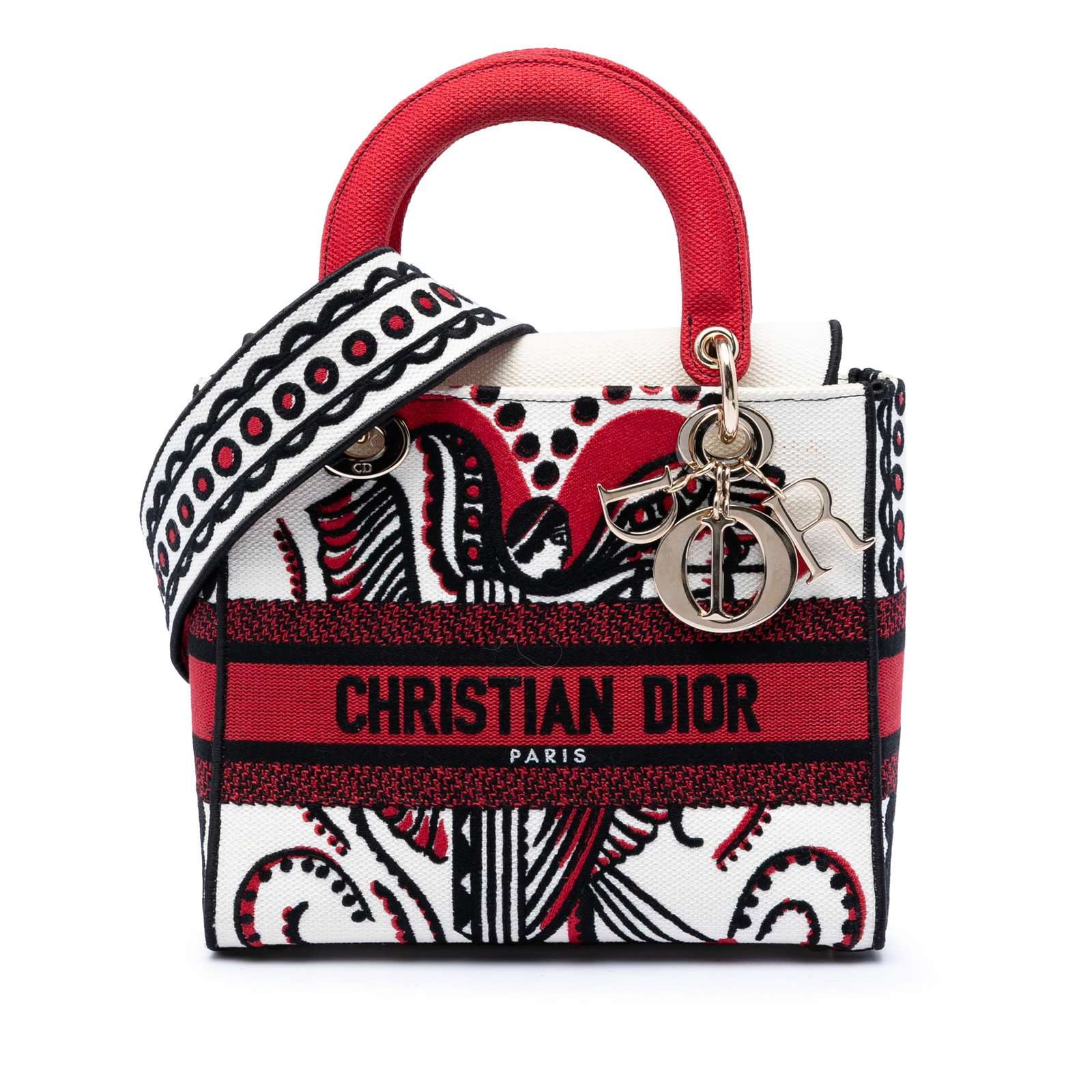 Dior Cupidon Lady D Lite Medium embroidered canvas handbag (1 of 5)