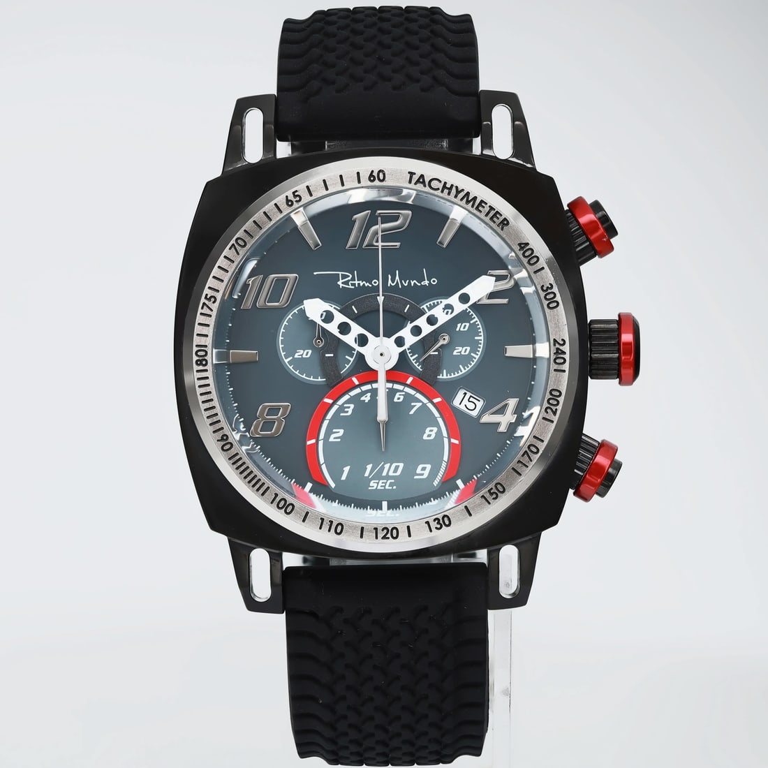 Ritmo Mundo Racer 20th Anniversary Quartz Watch Gray Dial PVD Steel: Ritmo Mundo Racer 20th Anniversary Quartz Watch Gray Dial PVD Steel Discover the Ritmo Mundo Racer 20th Anniversary wristwatch, a stylish and casual timepiece designed for men. This watch features a s