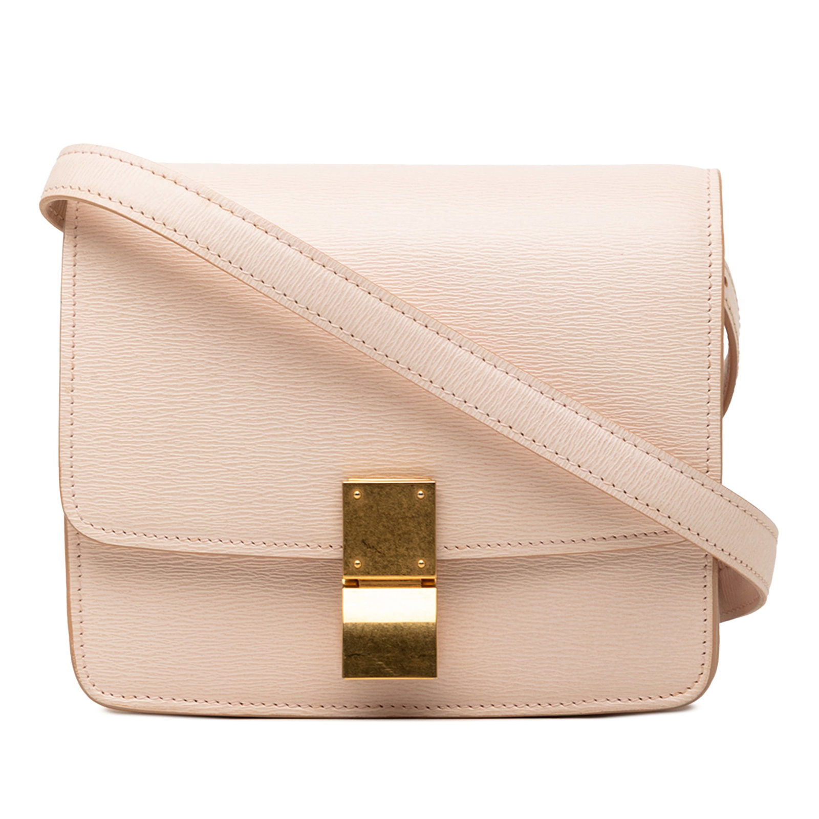 Celine Classic Box Small Calfskin Crossbody Bag Brown: Celine Classic Box Small Calfskin Crossbody Bag Brown Celine Small Calfskin Classic Box crossbody bag in brown leather. This structured design features an adjustable and detachable flat leather strap,