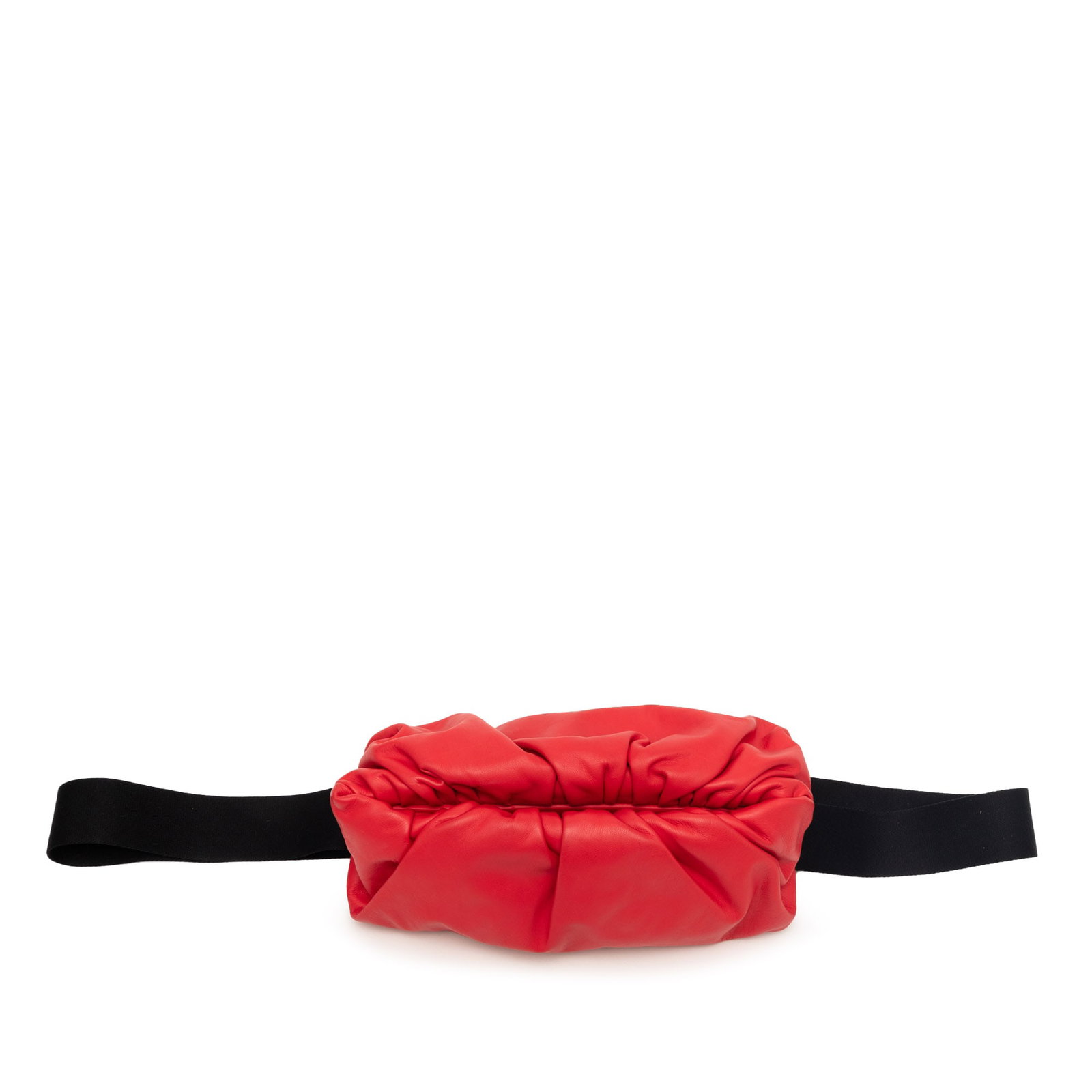 Bottega Veneta leather body pouch belt bag: Bottega Veneta leather body pouch belt bag This Bottega Veneta Calfskin The Body Pouch Belt Bag is crafted from red leather and features a flat waist strap with a buckle closure, a magnetic frame clos