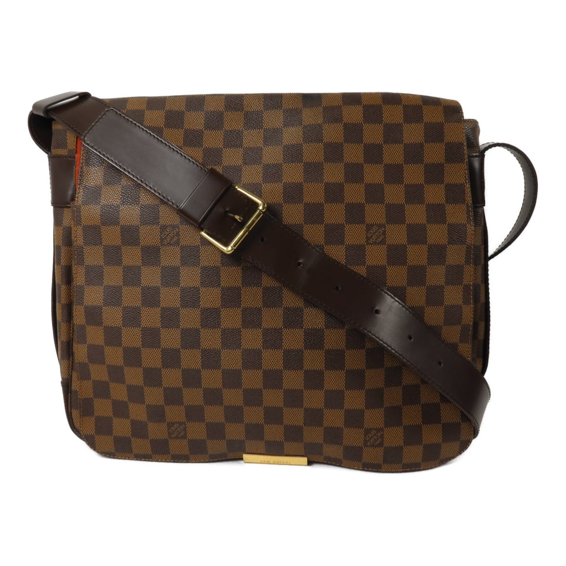 Louis Vuitton Bastille Shoulder Bag N45258 Damier Brown: Louis Vuitton Bastille Shoulder Bag N45258 Damier Brown Louis Vuitton Bastille shoulder bag in Damier brown with PVC coated canvas. It features a flap closure, multiple pockets, and comes with storage