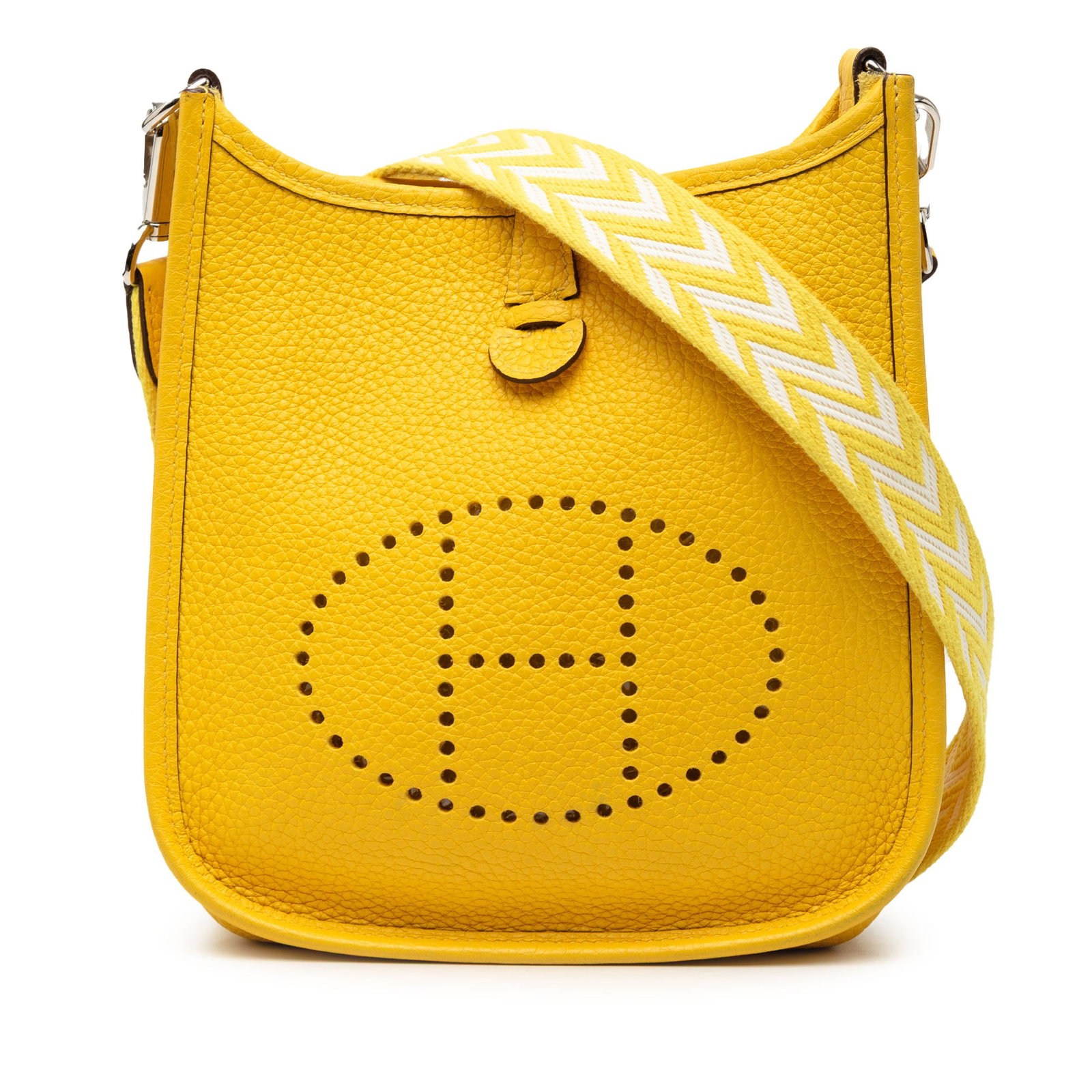 Hermes Jaune de Naples Evelyne TPM 16 Clemence Leather Crossbody Bag (1 of 7)