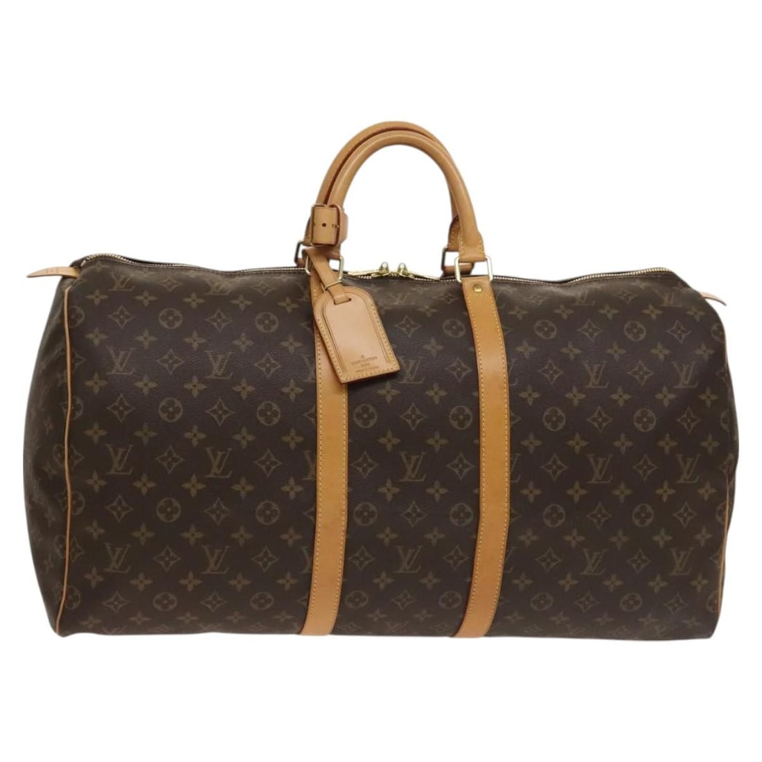 Louis Vuitton M41424 Keepall 55 Monogram Canvas Boston Bag: Louis Vuitton M41424 Keepall 55 Monogram Canvas Boston Bag Louis Vuitton Keepall 55 Boston Bag in Monogram Canvas, made in France. This women's travel bag features the classic Monogram exterior and co