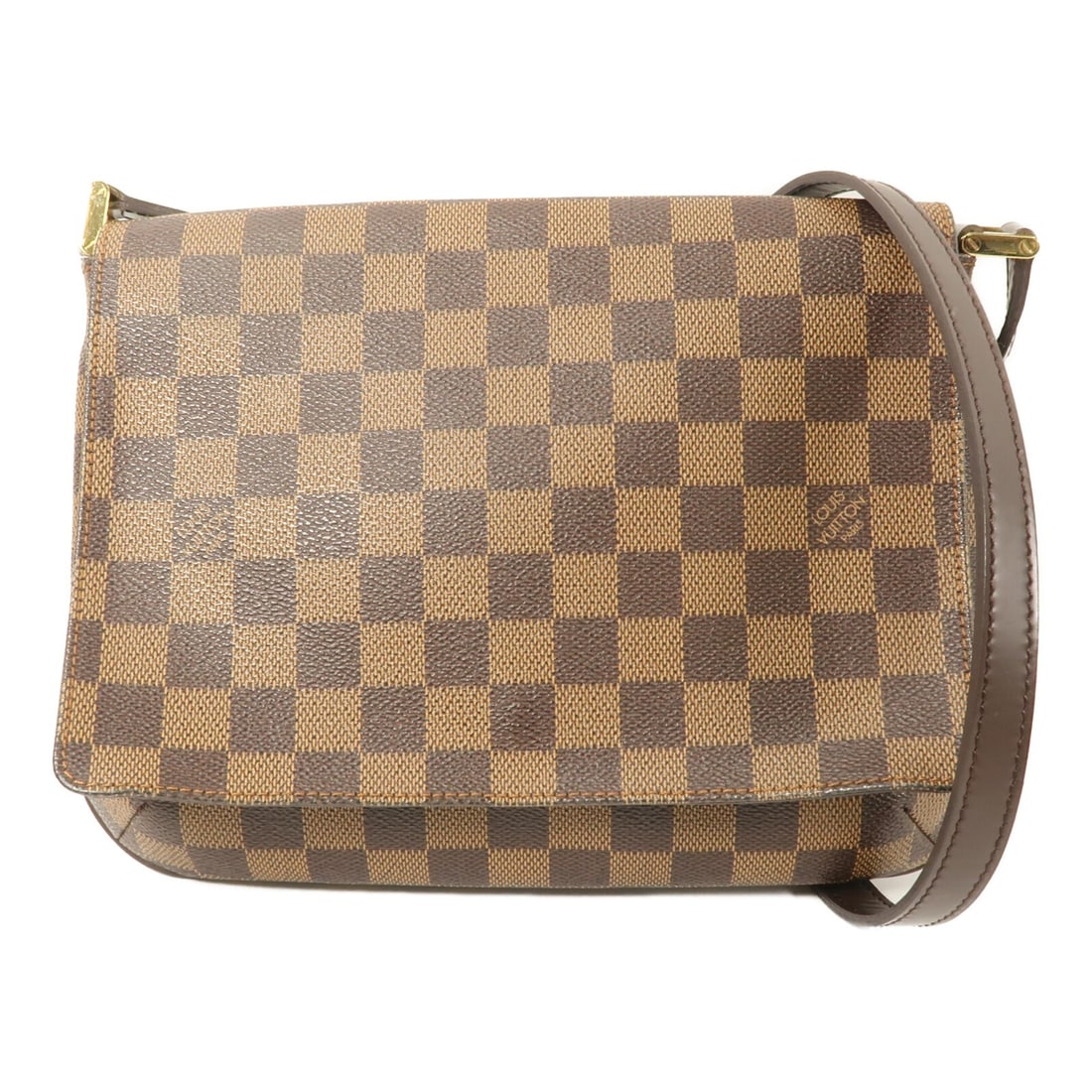 Louis Vuitton Musette Tango Shoulder Bag N51301 Damier Brown: Louis Vuitton Musette Tango Shoulder Bag N51301 Damier Brown Louis Vuitton Musette Tango shoulder bag in Damier Brown, made from PVC coated canvas. It features a brown exterior, magnetic pocket, and c
