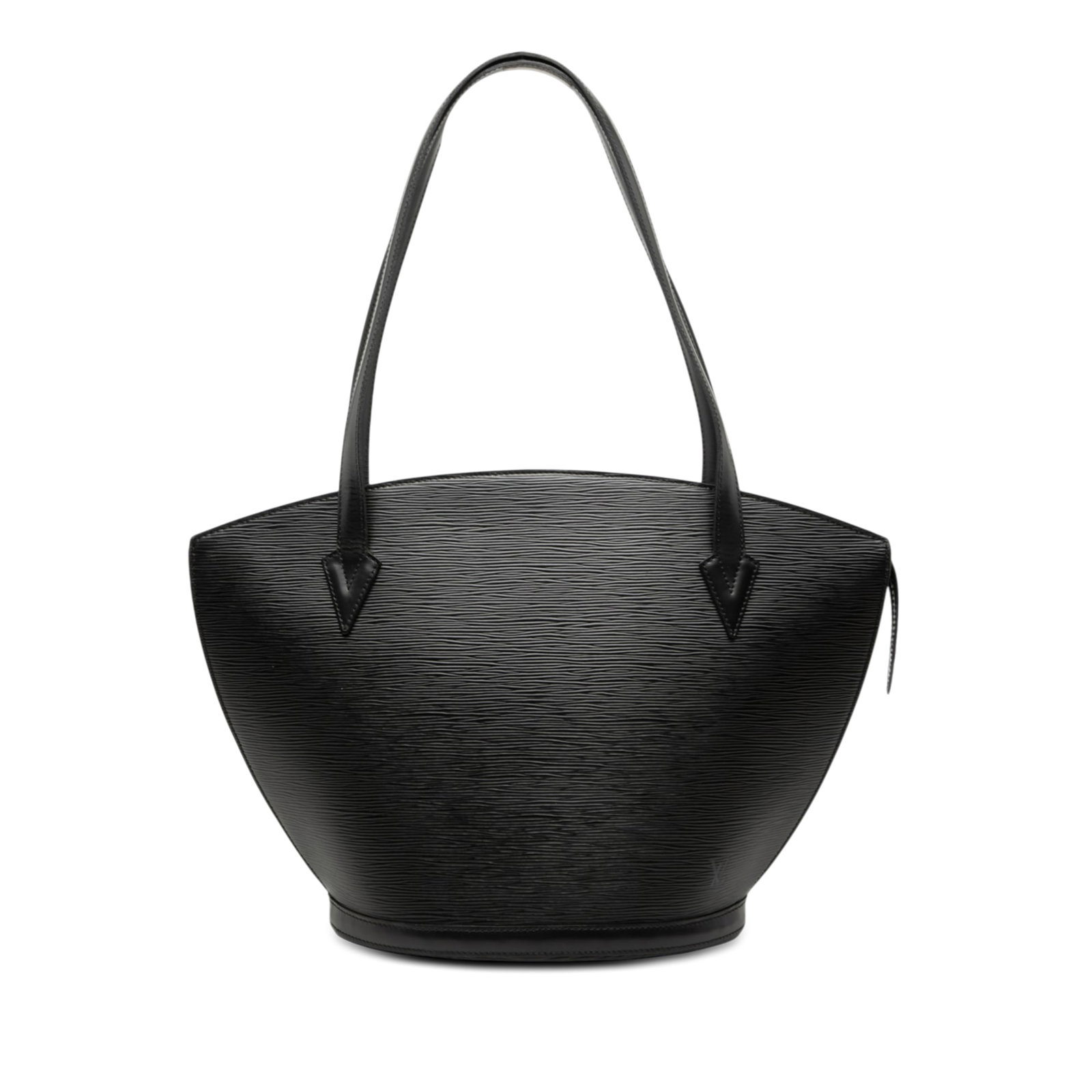 Louis Vuitton Epi Leather Saint Jacques GM Shoulder Bag Black: Louis Vuitton Epi Leather Saint Jacques GM Shoulder Bag Black This Louis Vuitton Epi Saint Jacques GM Long Strap bag features a black epi leather body, flat straps, top zip closure, and an interior zi