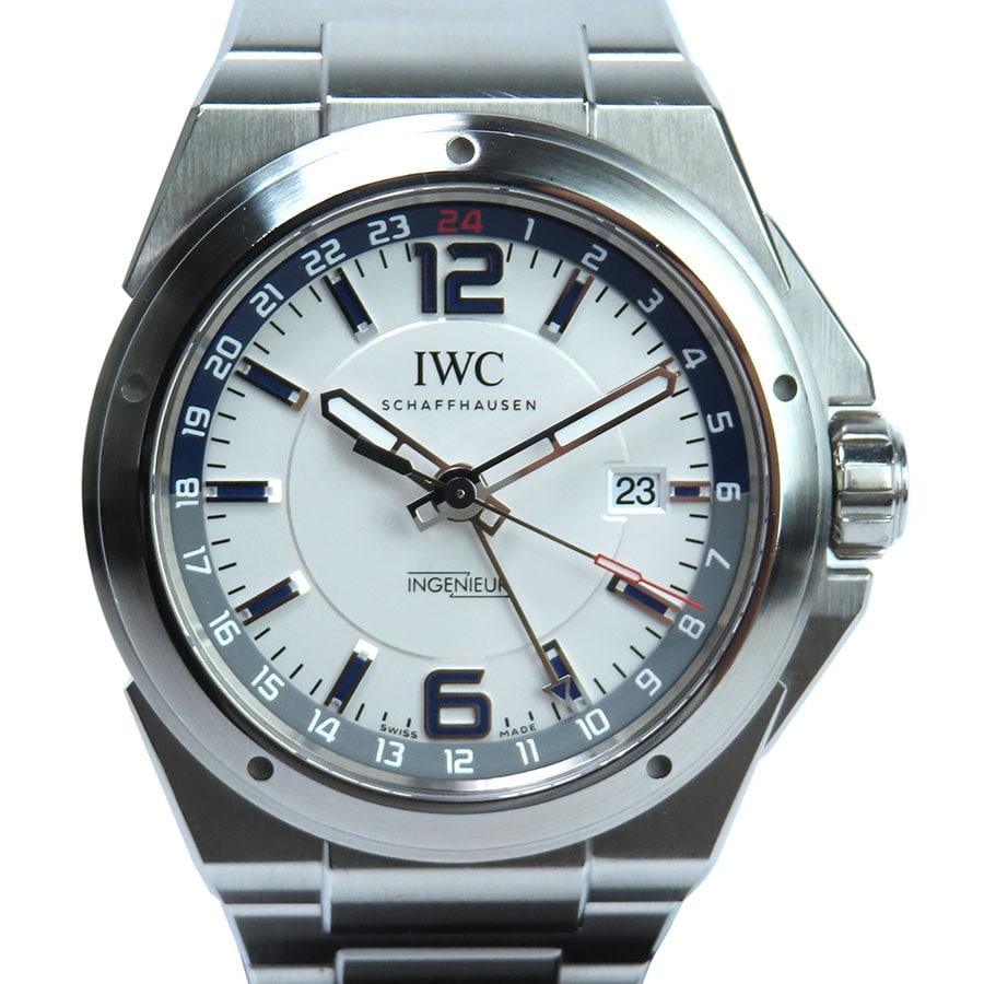 IWC IW324404 Ingenieur Dual Time GMT Stainless Steel Mens Watch (1 of 15)