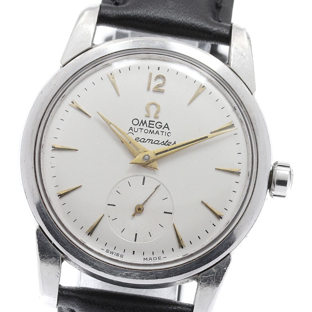 OMEGA Seamaster 2848-1 mens automatic watch small seconds: OMEGA Seamaster 2848-1 mens automatic watch small seconds Omega Seamaster vintage men's wristwatch, reference 2848-1, with small seconds and automatic movement. It features a stainless steel case, sil