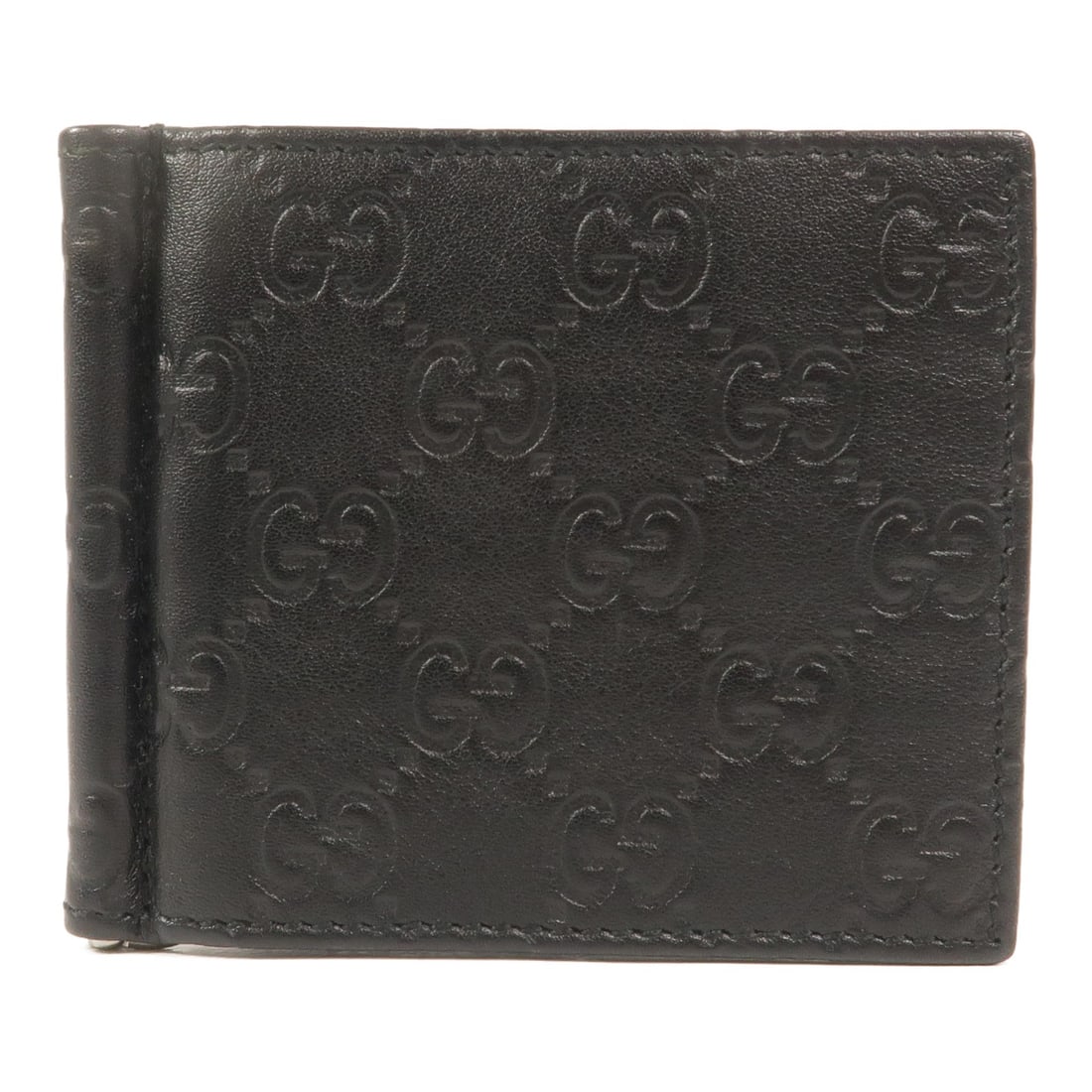 Gucci 170580 bifold calfskin wallet with money clip black (1 of 13)