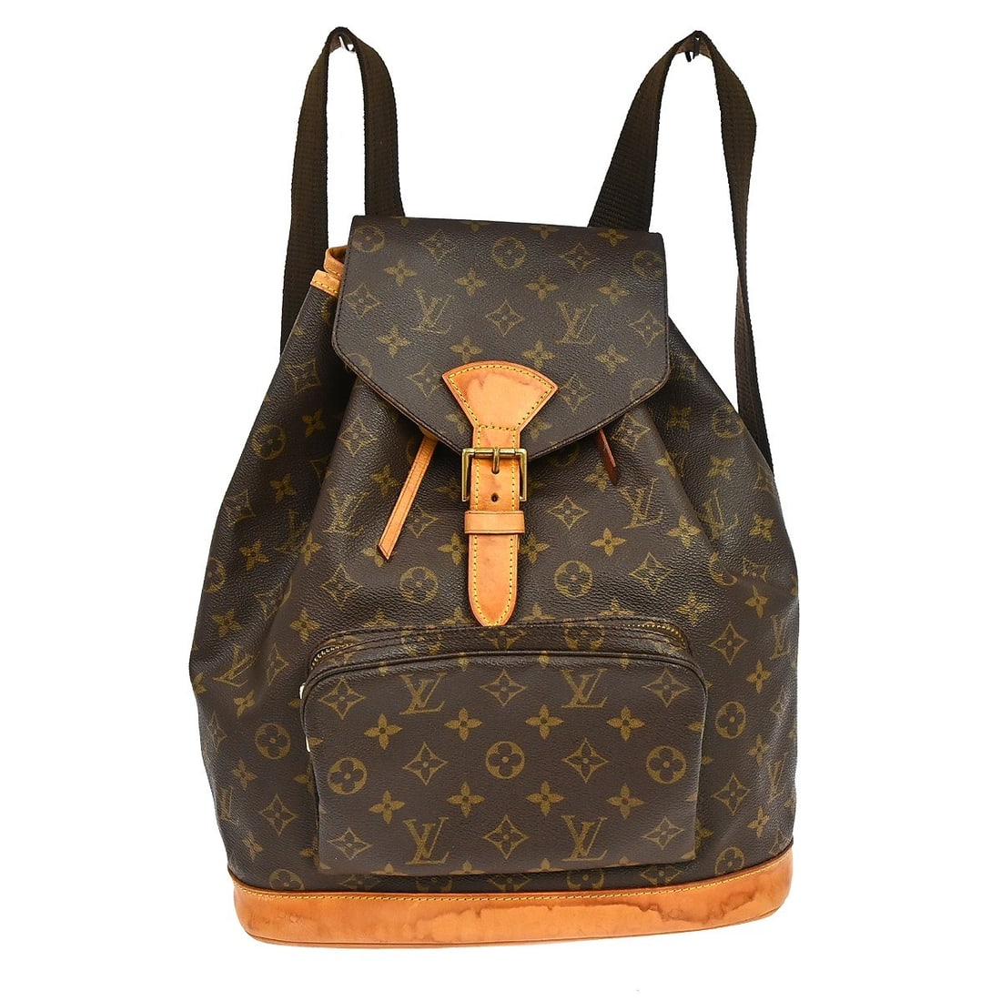 Louis Vuitton M51135 Montsouris GM Monogram Canvas Backpack: Louis Vuitton M51135 Montsouris GM Monogram Canvas Backpack Louis Vuitton Montsouris GM backpack in Monogram canvas and leather, made in France. This vintage unisex backpack features a buckle drawstri