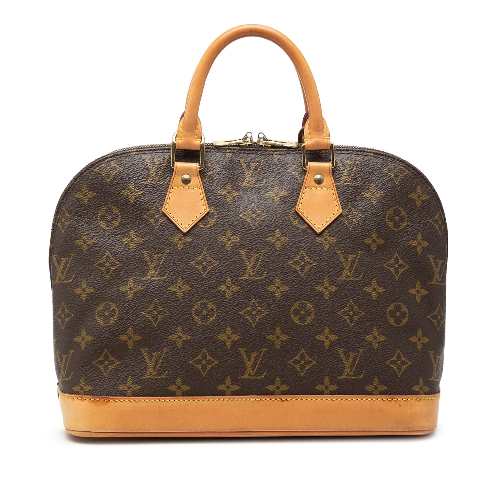 Louis Vuitton Alma PM Monogram Canvas Bag: Louis Vuitton Alma PM Monogram Canvas Bag This Louis Vuitton Monogram Alma PM features the iconic monogram canvas body with vachetta leather trim and rolled vachetta leather handles. The bag is design