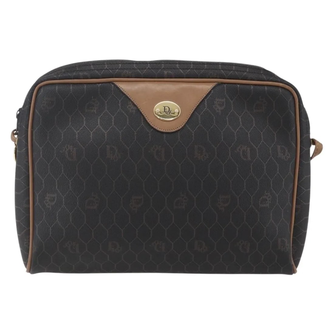 Christian Dior Vintage Honeycomb Shoulder Bag Black Canvas: Christian Dior Vintage Honeycomb Shoulder Bag Black Canvas This Christian Dior vintage Honeycomb shoulder bag is crafted from black canvas and designed for women. Made in France, it features the iconi