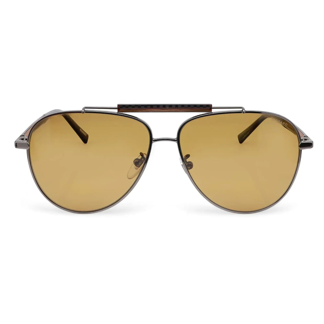 Chopard 95221-0527 Gunmetal Aviator Sunglasses with Yellow Polarized Lenses: Chopard 95221-0527 Gunmetal Aviator Sunglasses with Yellow Polarized Lenses Elevate your style with the luxurious Chopard Sunglasses 95221-0527, designed for the fashion-forward individual. These unis