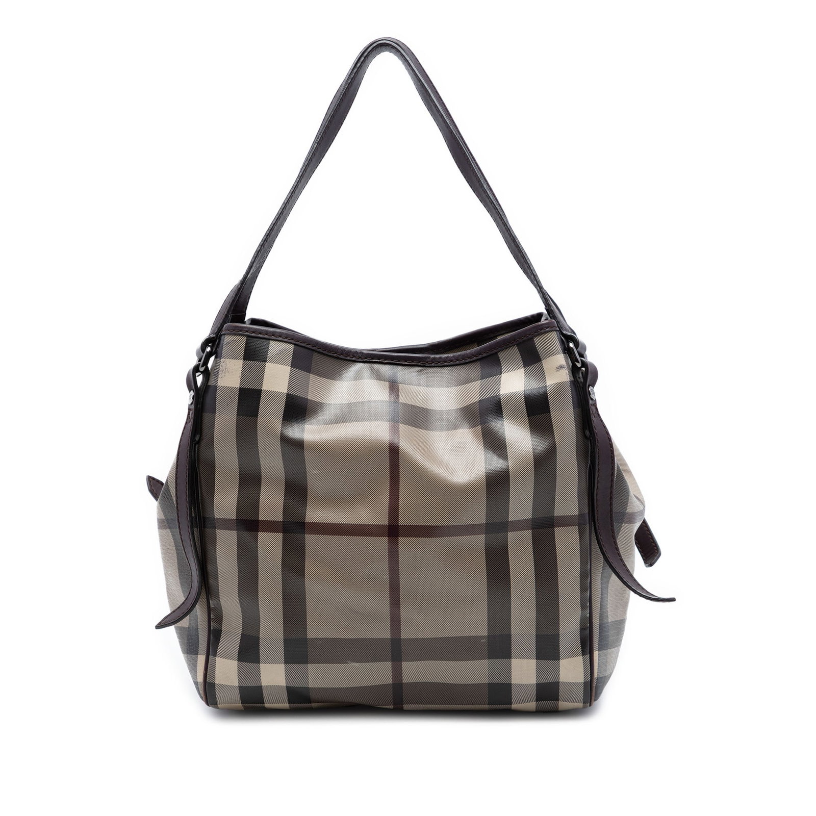 Burberry Canterbury smoke check coated canvas tote bag (1 of 8)
