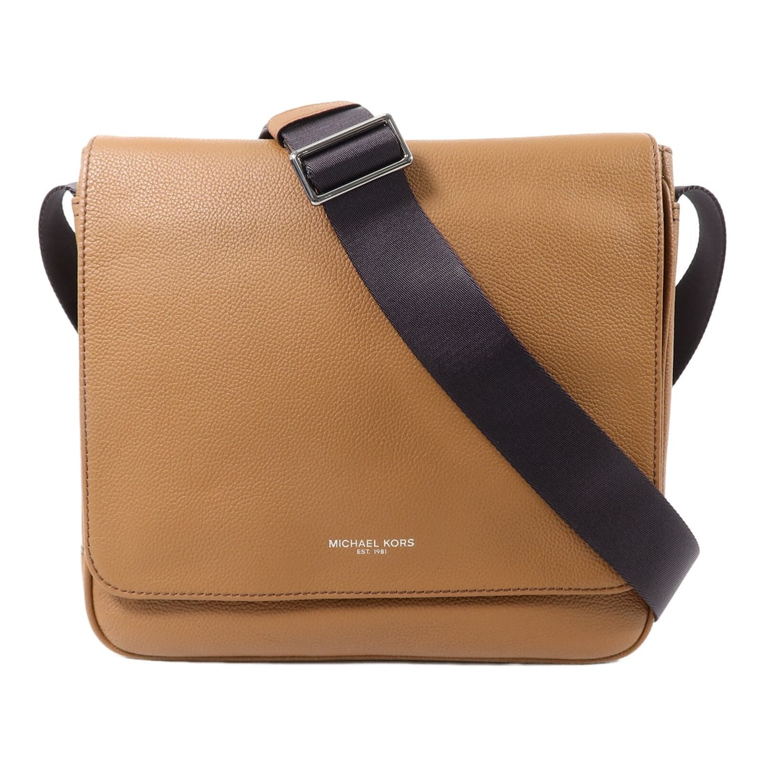 Michael Kors 37T7RUM2L Calfskin Messenger Bag Brown (1 of 11)