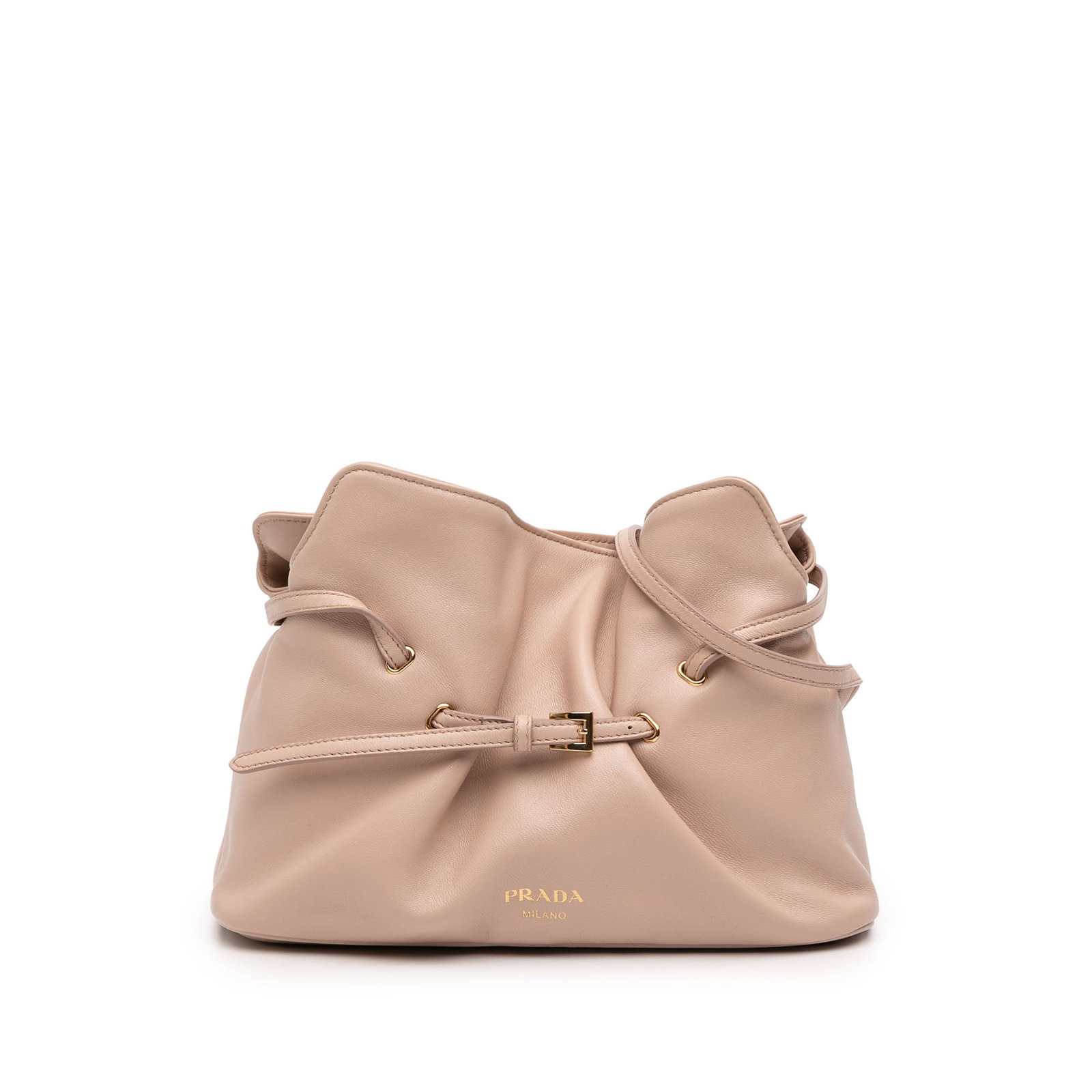 Prada Dada Small Pink Nappa Leather Shoulder Bag: Prada Dada Small Pink Nappa Leather Shoulder Bag Prada Small Nappa Dada Shoulder Bag in pink nappa leather with flat shoulder straps, an open top with magnetic snap closure, and an interior slip pocke