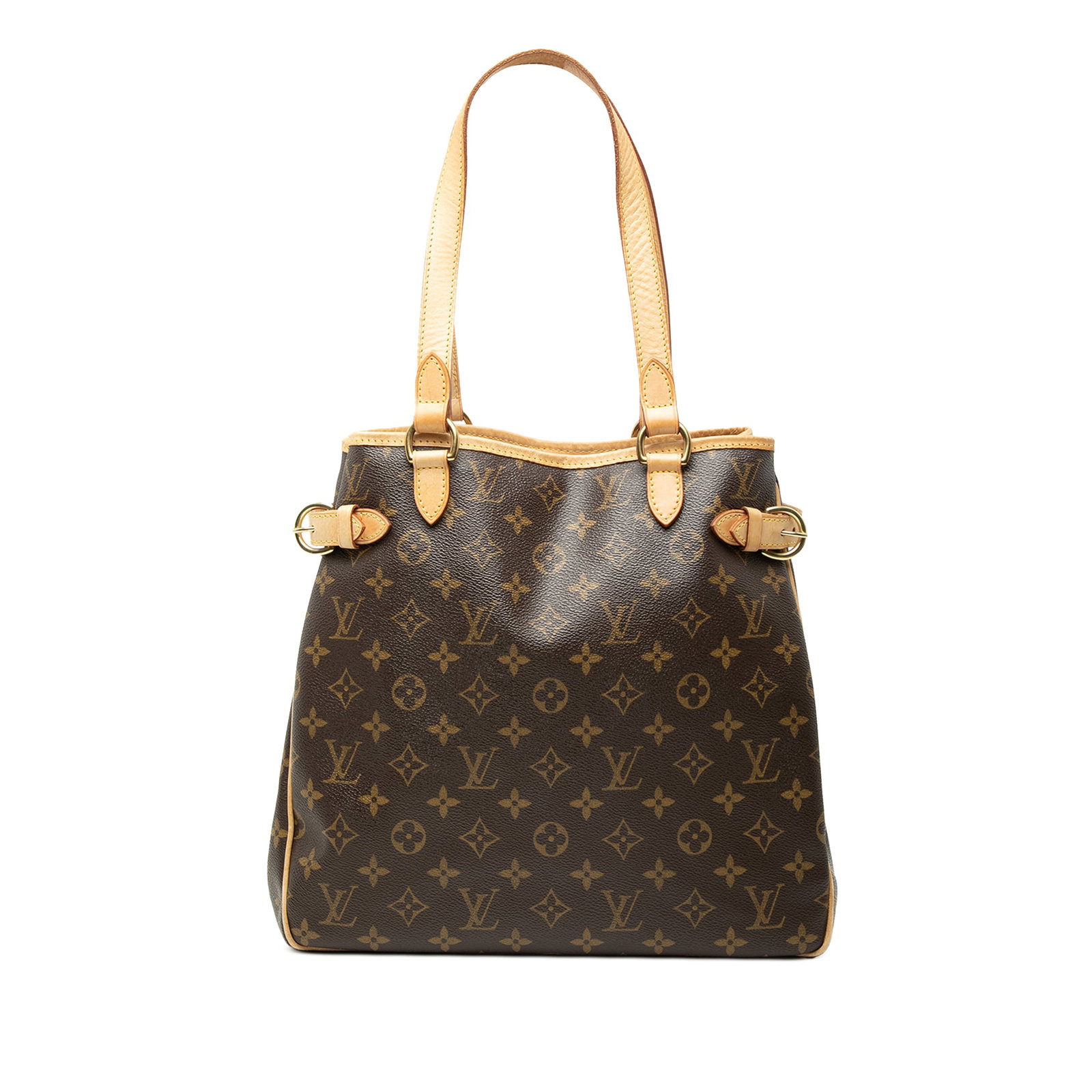 Louis Vuitton Batignolles Vertical Monogram Canvas Tote Bag: Louis Vuitton Batignolles Vertical Monogram Canvas Tote Bag Louis Vuitton Monogram Batignolles Vertical Tote in brown monogram canvas with vachetta leather trim and flat vachetta leather straps. It fe