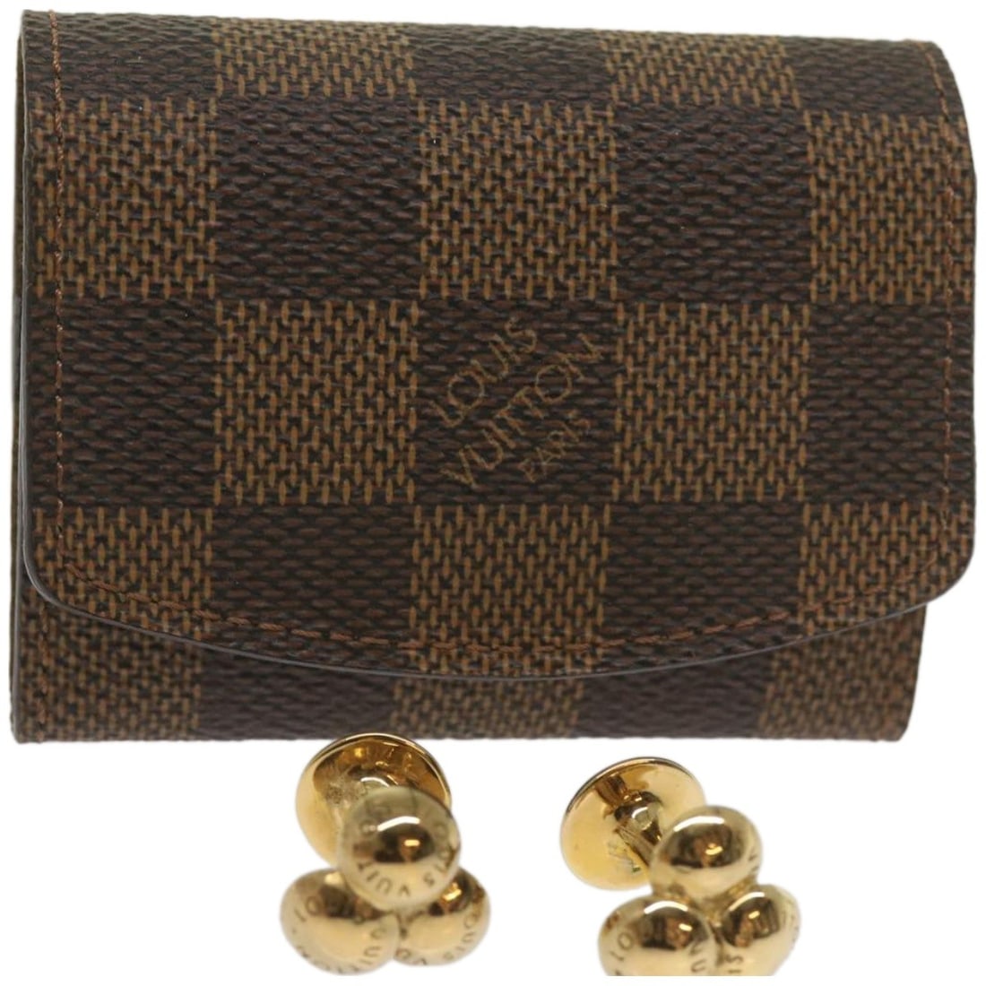 Louis Vuitton M30964 Damier Ebene Canvas Cuff Case France: Louis Vuitton M30964 Damier Ebene Canvas Cuff Case France Louis Vuitton Damier Ebene cuff case in Damier Ebene canvas, made in France. The item is identified by product number M30964 and serial number