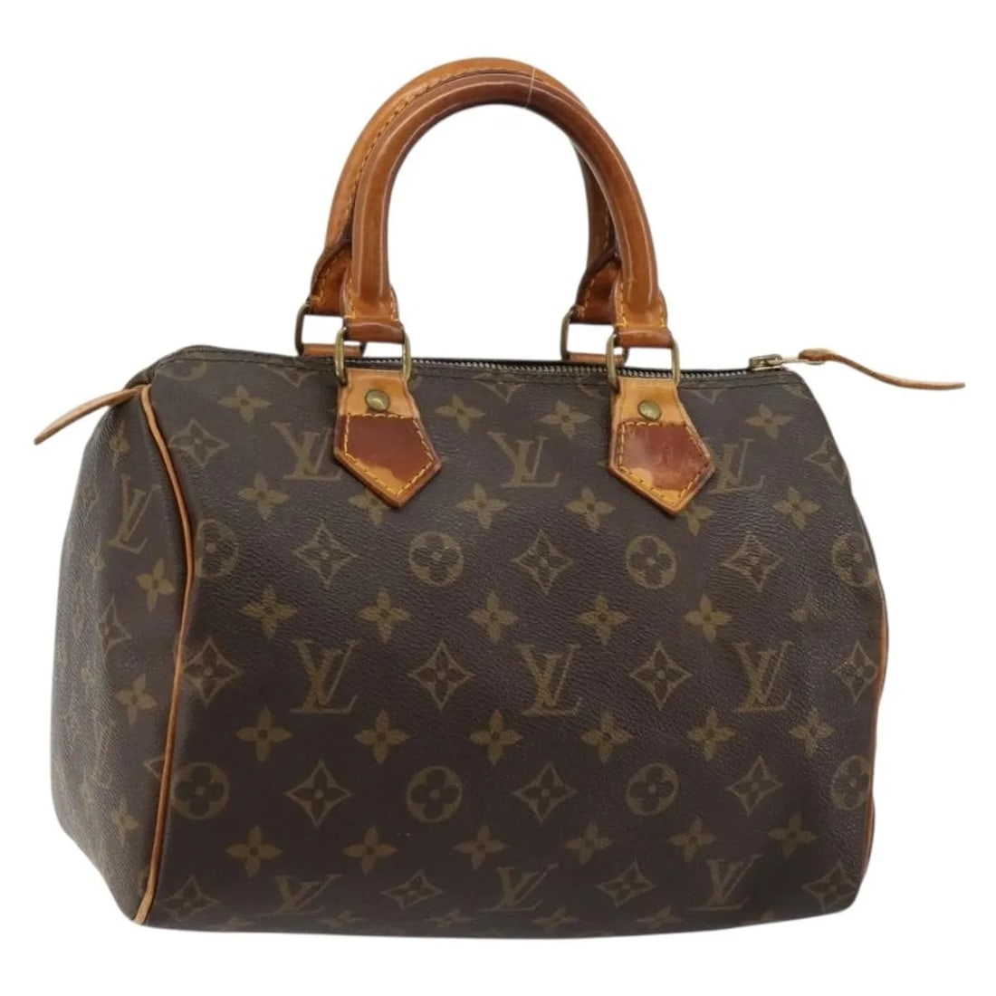 Louis Vuitton Speedy handbag in brown canvas: Louis Vuitton Speedy handbag in brown canvas This Louis Vuitton Speedy Handbag features the iconic Monogram Canvas in a classic brown color. Designed for women, the bag is crafted in France and is rec
