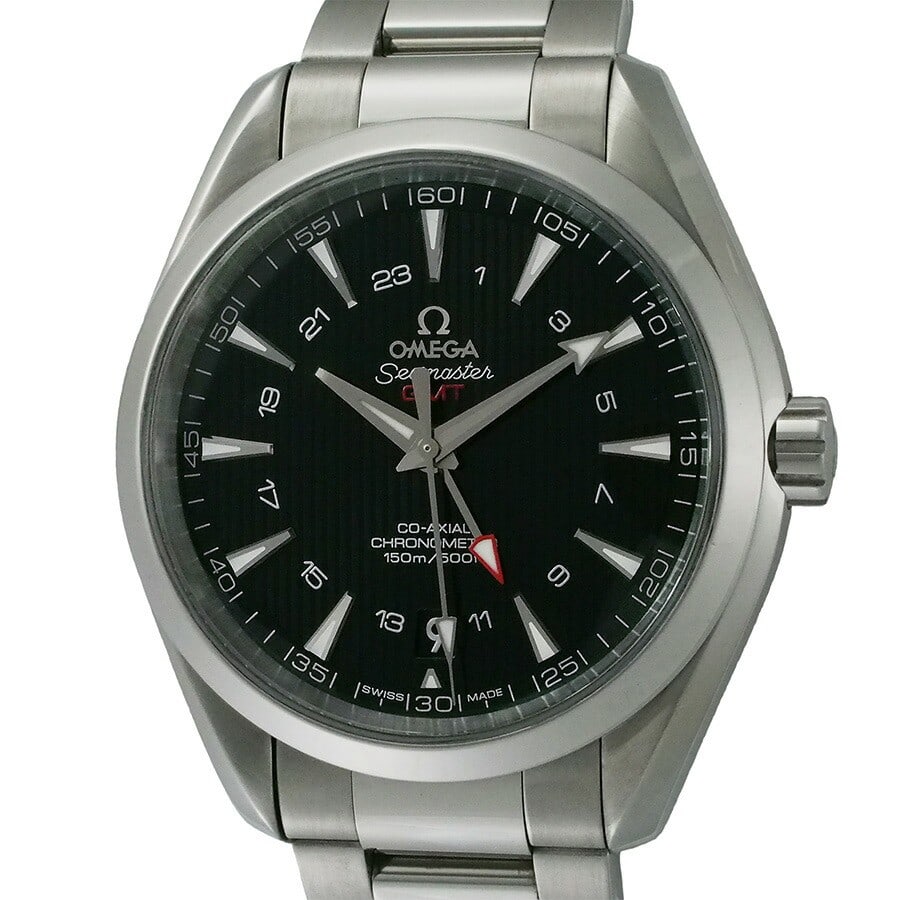 OMEGA 231.10.43.22.01.001 Seamaster Aqua Terra 150M men's steel wristwatch: OMEGA 231.10.43.22.01.001 Seamaster Aqua Terra 150M men's steel wristwatch This pre-owned OMEGA Seamaster Aqua Terra 150M Co-Axial Chronometer wristwatch features a black dial and stainless steel cons