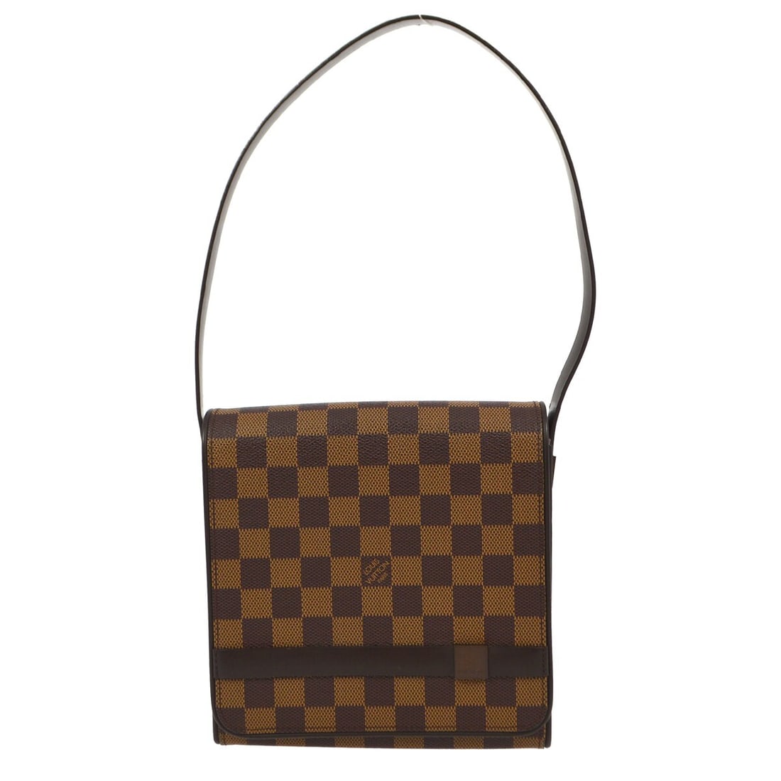 Louis Vuitton Tribeca Mini Top Handle Bag Damier Ebene N51162: Louis Vuitton Tribeca Mini Top Handle Bag Damier Ebene N51162 Louis Vuitton Tribeca mini handbag in Damier canvas and leather with a brown check pattern. This small top handle bag features double hand