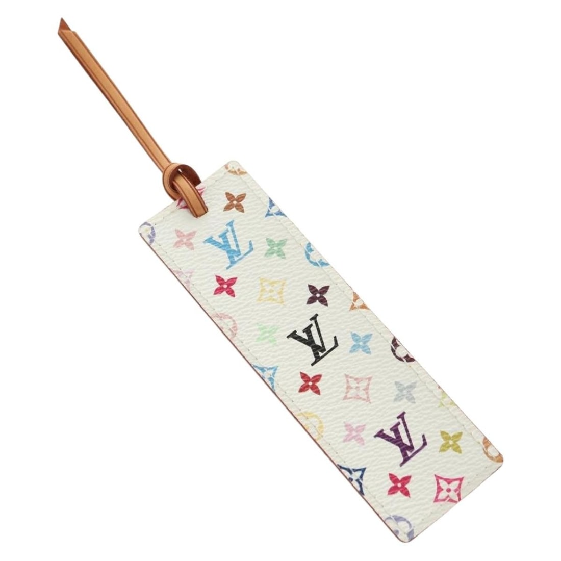 Louis Vuitton Monogram Multicolor Canvas White Bookmark M99196: Louis Vuitton Monogram Multicolor Canvas White Bookmark M99196 This Louis Vuitton Monogram Multicolor bookmark in white is crafted from signature Monogram Multicolor canvas. Designed for women, it fea