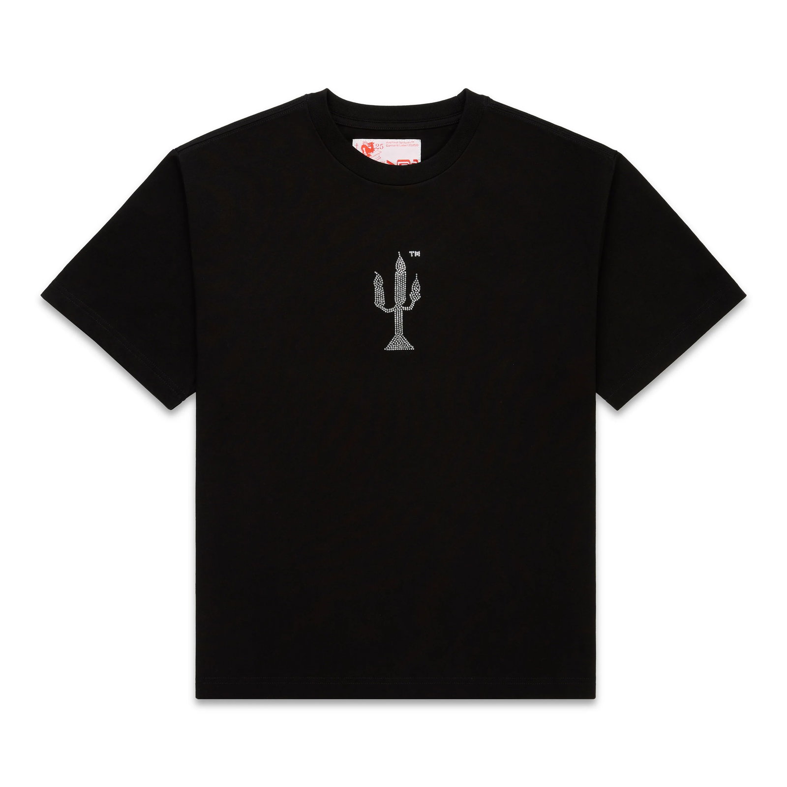 Sp5der VAA TM Cotton Black Shirt Medium: Sp5der VAA TM Cotton Black Shirt Medium The Sp5der VAA TM Black Tee is crafted from premium cotton and features the distinctive Sp5der VAA logo across the chest. This tee offers a soft, durable feel a