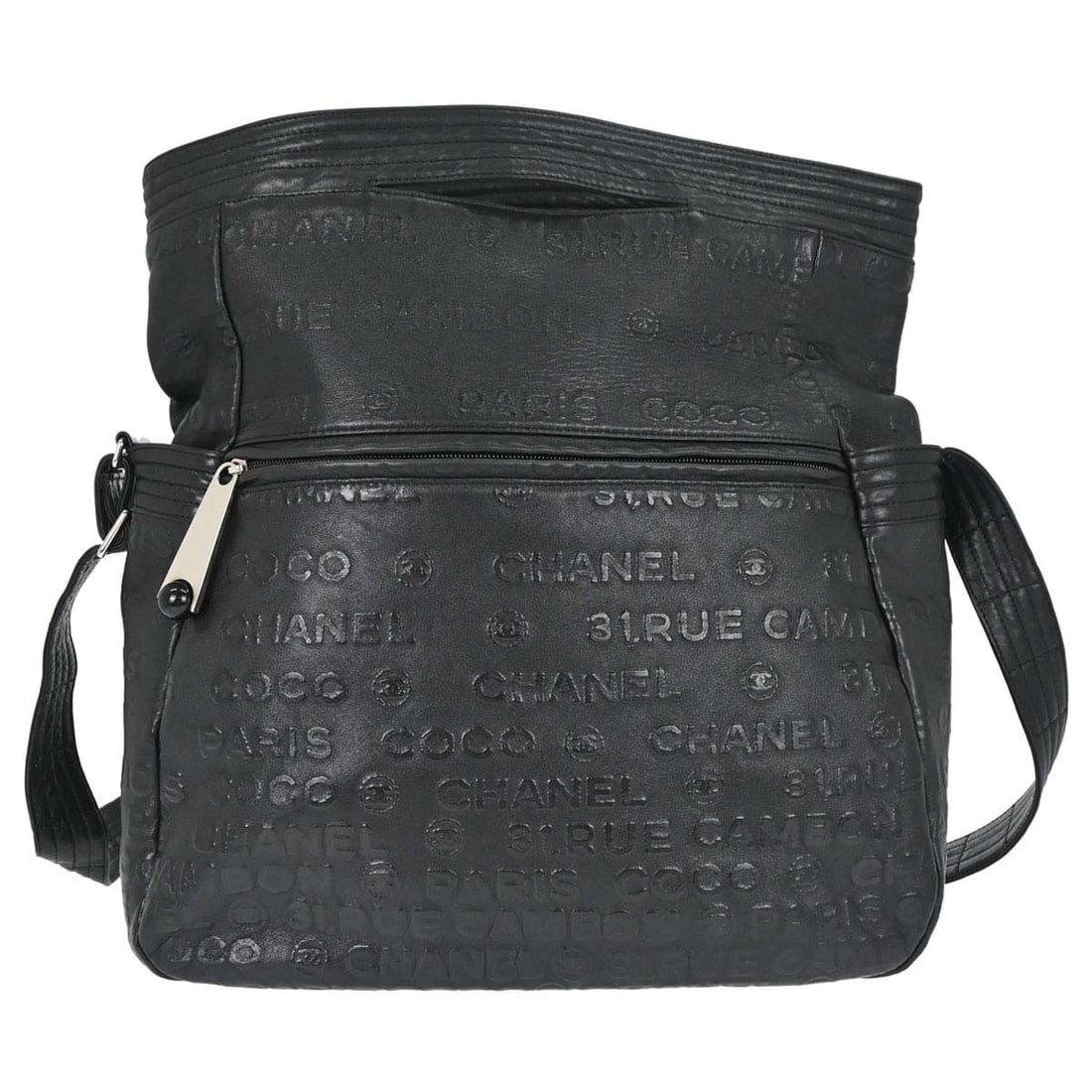 CHANEL Unlimited Large Black Calfskin Shoulder Bag: CHANEL Unlimited Large Black Calfskin Shoulder Bag This Chanel Unlimited shoulder bag is crafted from black calfskin with a leather lining and a shoulder strap handle style. It is a large women's bag 