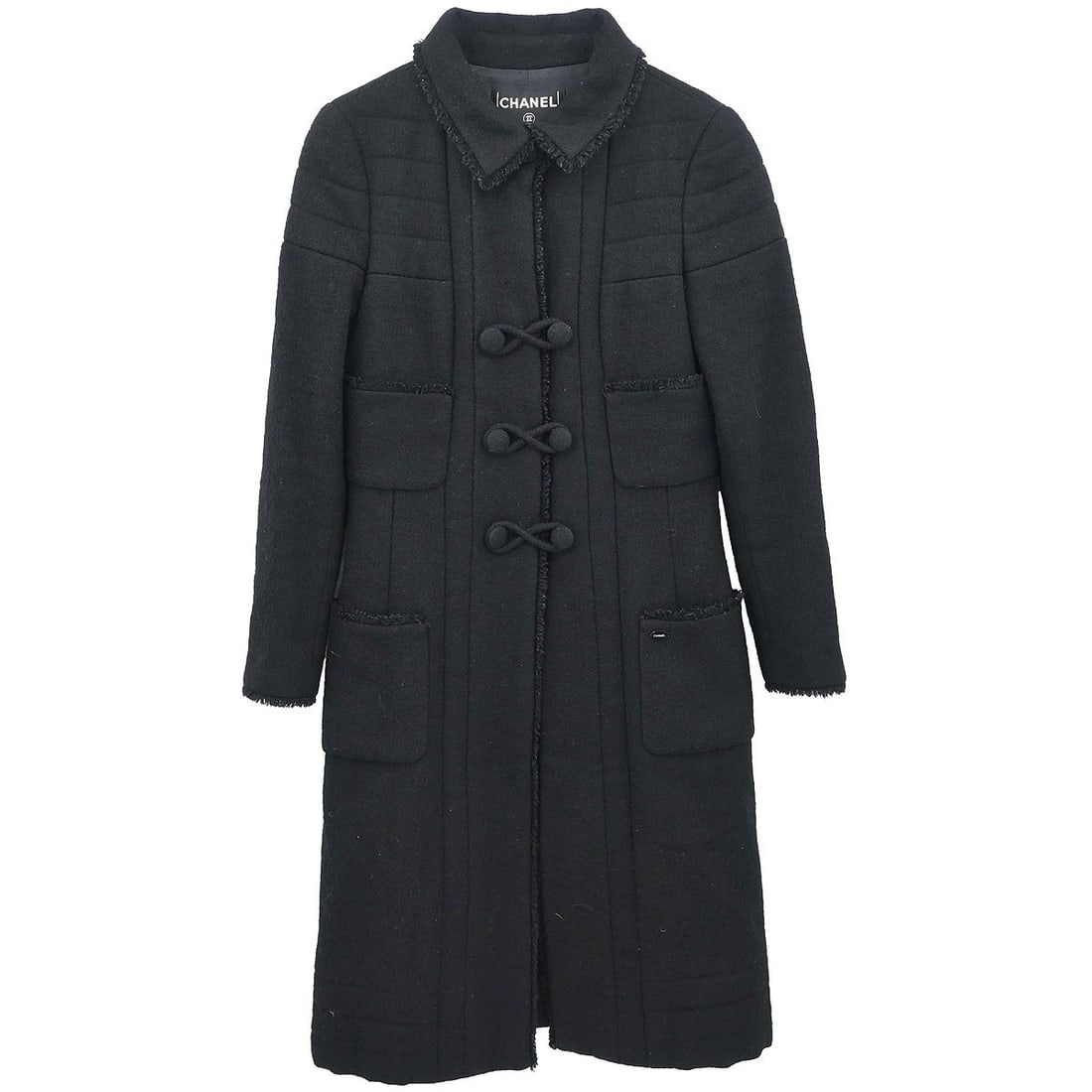 Black Wool Long Overcoat CHANEL 06A FR 34 Women (1 of 15)