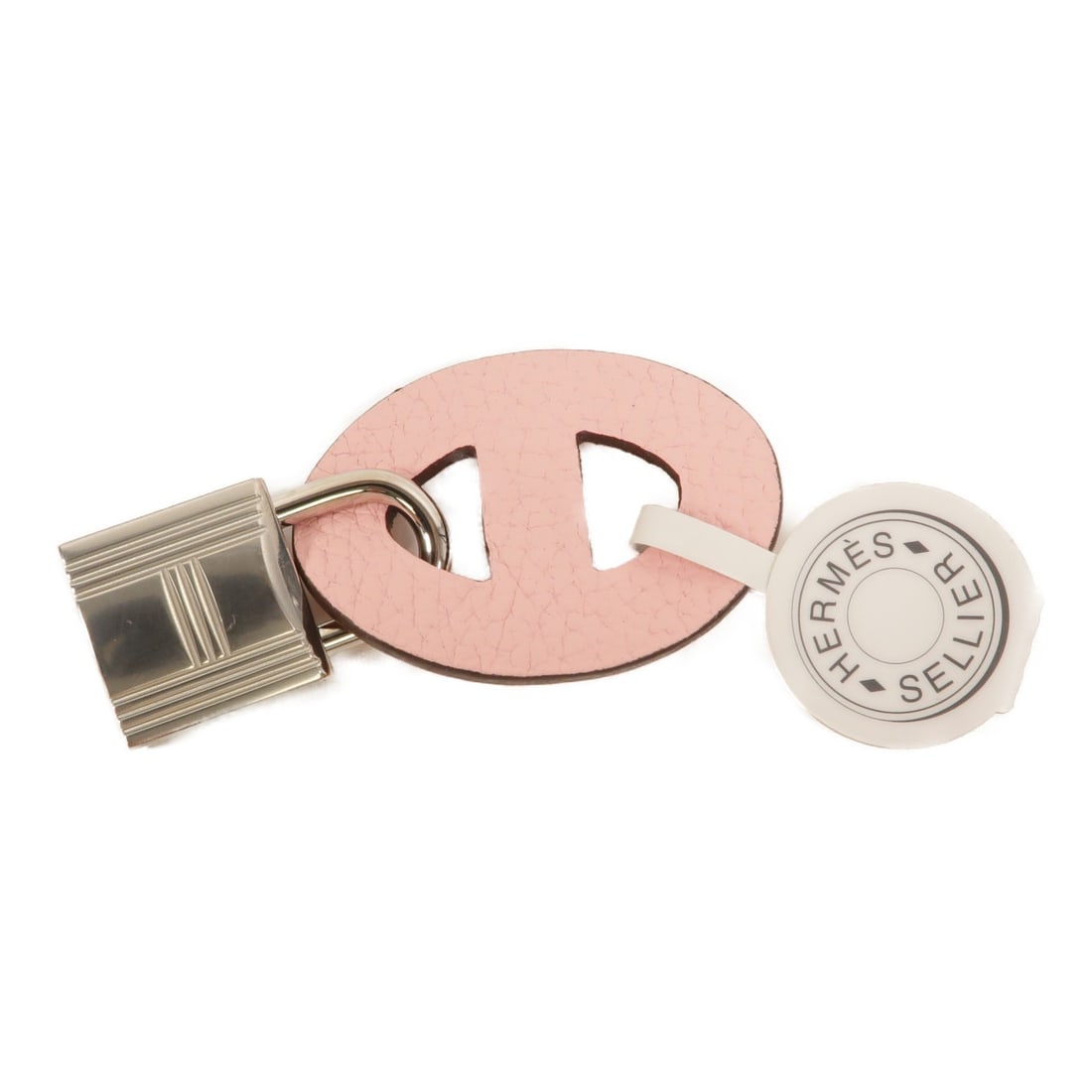 Hermes Maillons Enchaines Chevre shoe charm accessory orange pink: Hermes Maillons Enchaines Chevre shoe charm accessory orange pink Hermes Maillons Enchaines shoe accessory charm in chevre goatskin leather, presented in orange and pink. The item is identified by mod