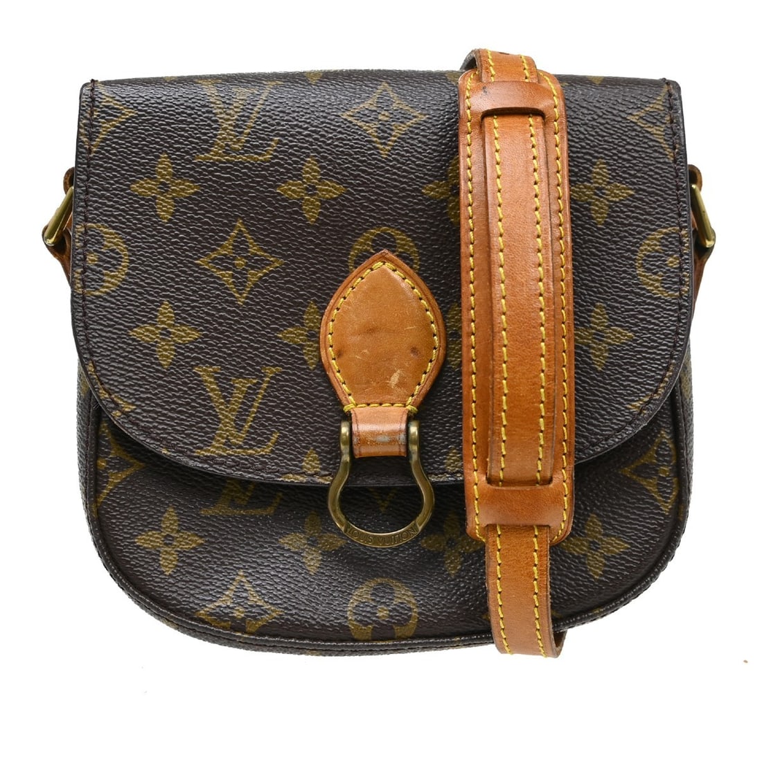 Louis Vuitton Saint Cloud PM Monogram Crossbody Shoulder Bag M51244: Louis Vuitton Saint Cloud PM Monogram Crossbody Shoulder Bag M51244 Vintage Louis Vuitton Saint Cloud PM shoulder bag in brown Monogram canvas and leather with a beige crossbody strap and push-lock cl