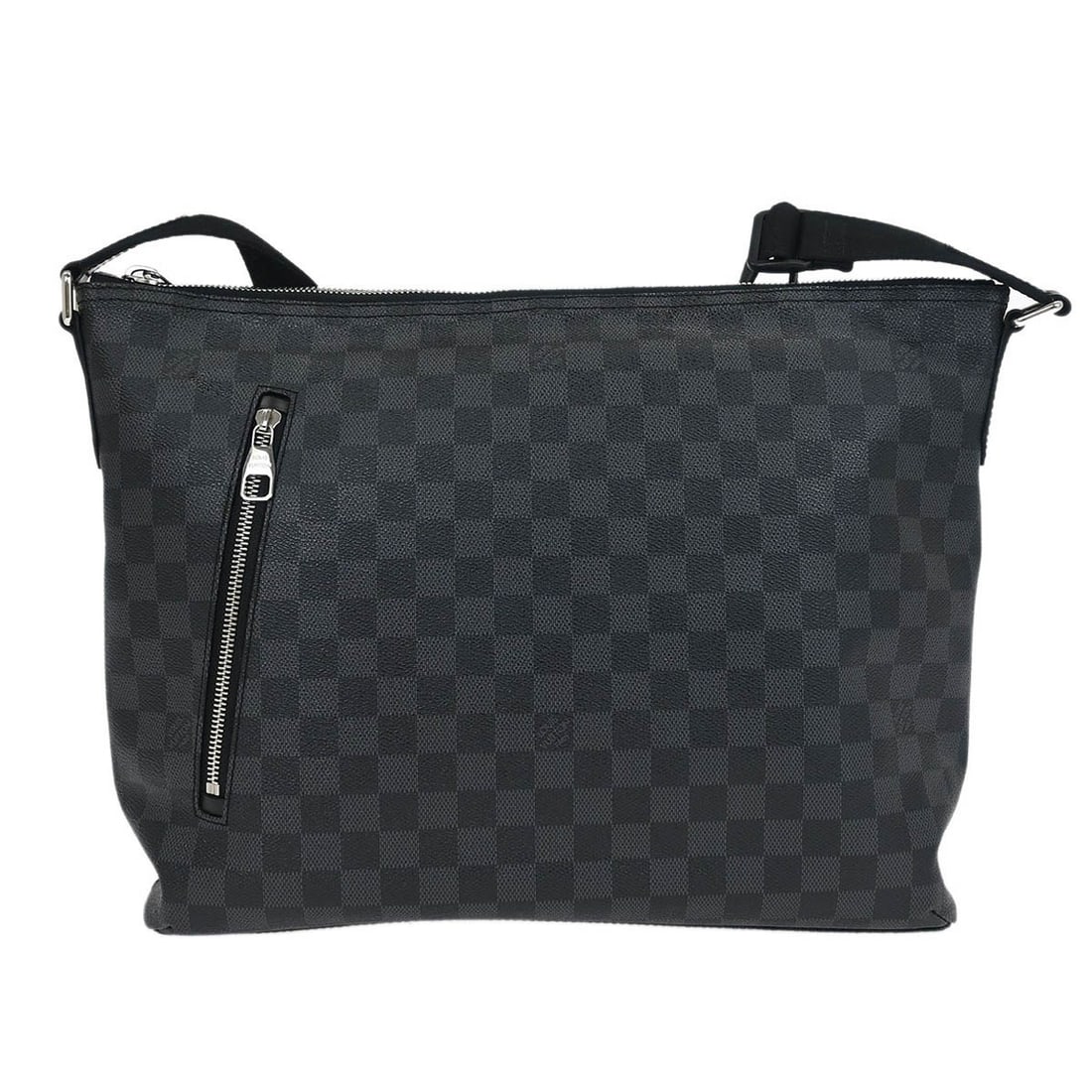 Louis Vuitton Mick MM Crossbody Bag Damier Graphite N41106: Louis Vuitton Mick MM Crossbody Bag Damier Graphite N41106 Louis Vuitton Damier Graphite Mick MM shoulder bag in black and gray Damier Graphite canvas with leather details. It features a zip closure, 