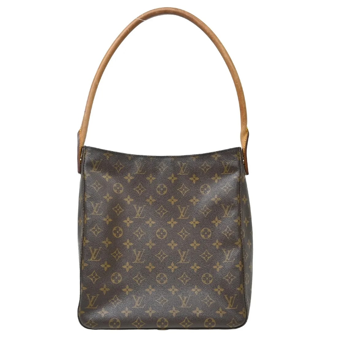 Louis Vuitton Monogram Looping Brown Canvas Shoulder Bag: Louis Vuitton Monogram Looping Brown Canvas Shoulder Bag Louis Vuitton Monogram Looping handbag in brown monogram canvas. Made in France, this piece is presented in fair condition with visible wear th