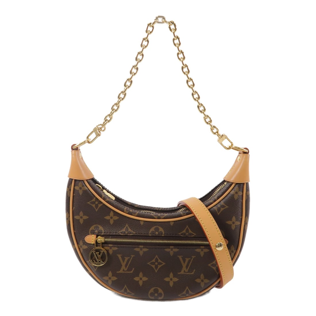 Louis Vuitton Loop M81098 Monogram Shoulder Bag 2 Way Brown: Louis Vuitton Loop M81098 Monogram Shoulder Bag 2 Way Brown A Louis Vuitton Loop 2 Way Shoulder Bag in brown Monogram and PVC coated canvas. This model M81098 features a two-way design with a handle a