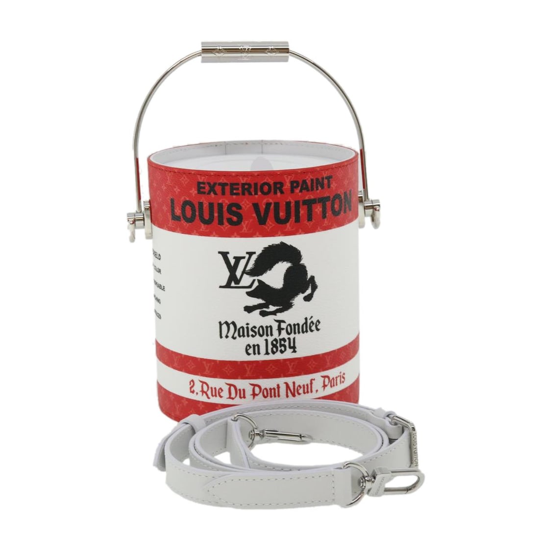 Louis Vuitton M81595 Red PVC Leather Shoulder Bag: Louis Vuitton M81595 Red PVC Leather Shoulder Bag Louis Vuitton shoulder bag in red PVC leather, made in Italy. The bag measures approximately 6.7 inches high, 5.3 inches deep, and 5.3 inches long, wi