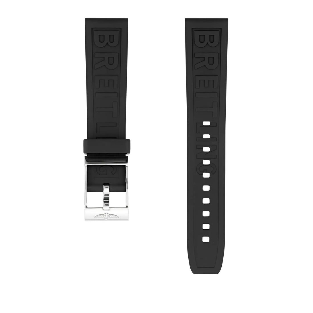 Breitling Diver Pro 20mm Black Rubber Two-Piece Strap: Breitling Diver Pro 20mm Black Rubber Two-Piece Strap Enhance your wristwatch collection with this pre-owned Breitling Diver Pro 20mm Black Rubber Strap. This luxurious two-piece strap is designed spe