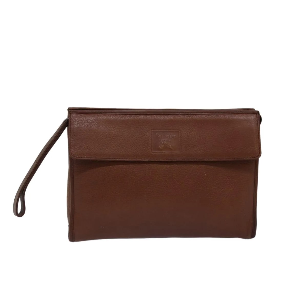 Burberry Vintage Brown Leather Pouch for Women: Burberry Vintage Brown Leather Pouch for Women This Burberry Vintage Pouch is crafted from brown leather and designed for women. It features a classic silhouette with a secure closure and is sized for