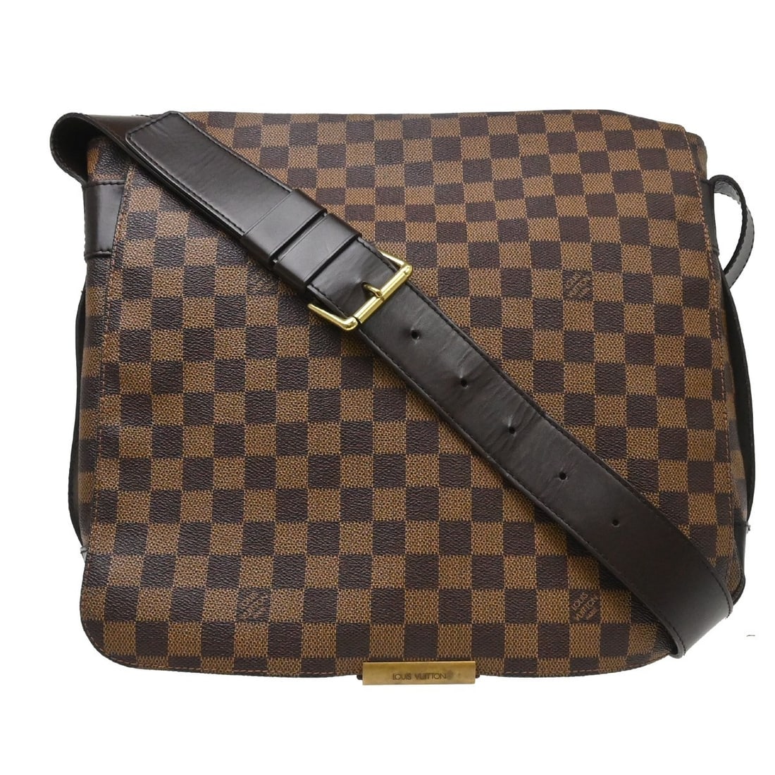 Louis Vuitton Bastille Damier Canvas Messenger Bag N45258 Brown: Louis Vuitton Bastille Damier Canvas Messenger Bag N45258 Brown Vintage Louis Vuitton Bastille shoulder bag in Damier canvas and leather with a brown Ebene check pattern. This flap-front messenger sty