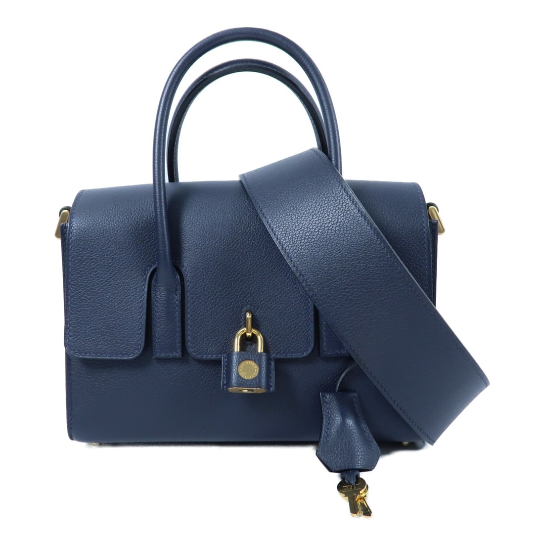 Hermes Drag II 2 Way Shoulder Bag Bleu Nuit Evercolor Leather GHW: Hermes Drag II 2 Way Shoulder Bag Bleu Nuit Evercolor Leather GHW Hermes New Drag II 2 Way Shoulder Bag in Evercolor leather and calfskin (cowhide), presented in Bleu Nuit / Navy. It features a flap c